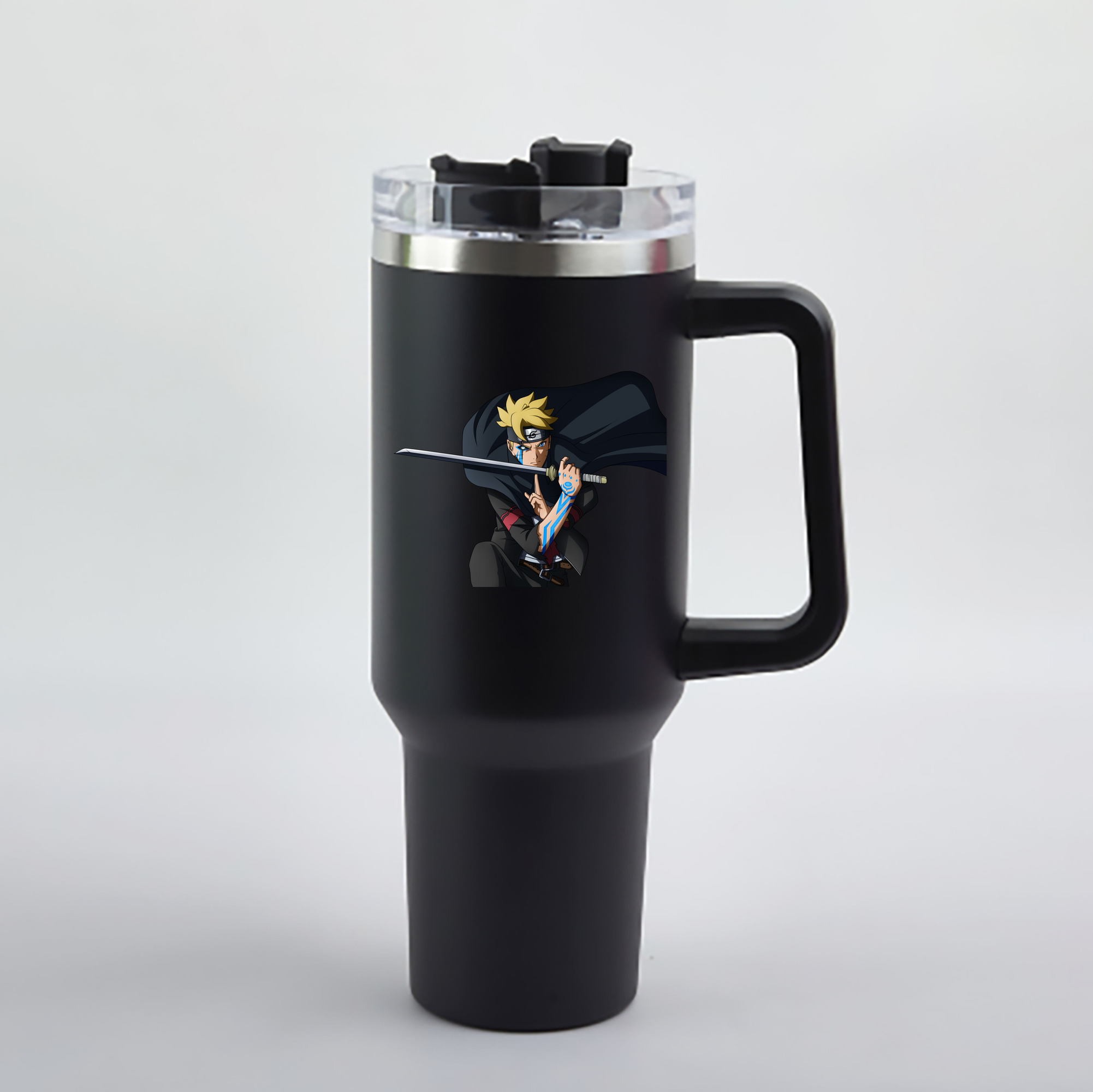 （画像用） NARUTO -ナルト- うずまき ボルト Uzumaki Boruto 1200mL車用タンブラー - クリスタルステッカー（プラスチックストロー付き）