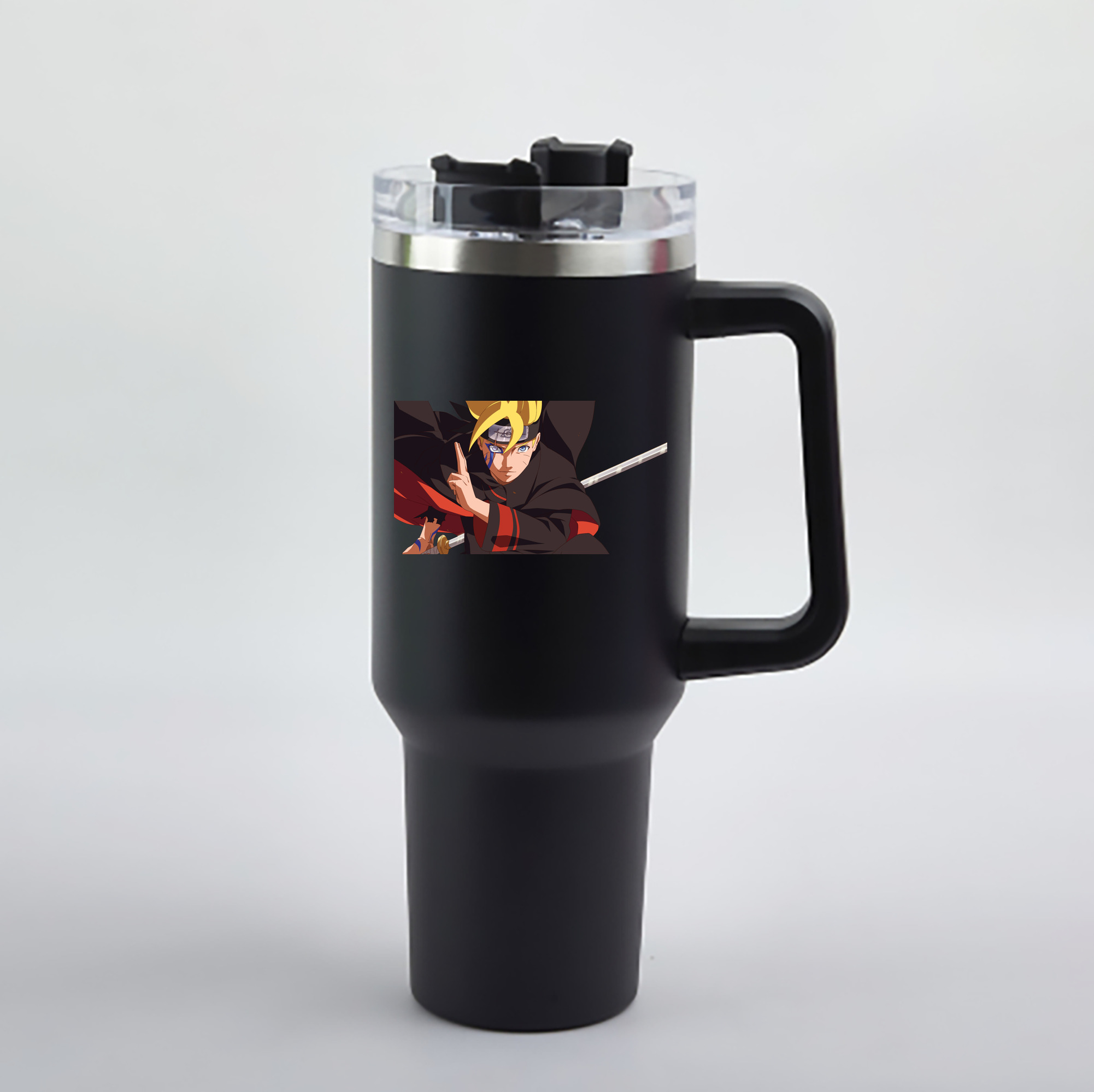 （画像用） NARUTO -ナルト- うずまき ボルト Uzumaki Boruto 1200mL車用タンブラー - クリスタルステッカー（プラスチックストロー付き）