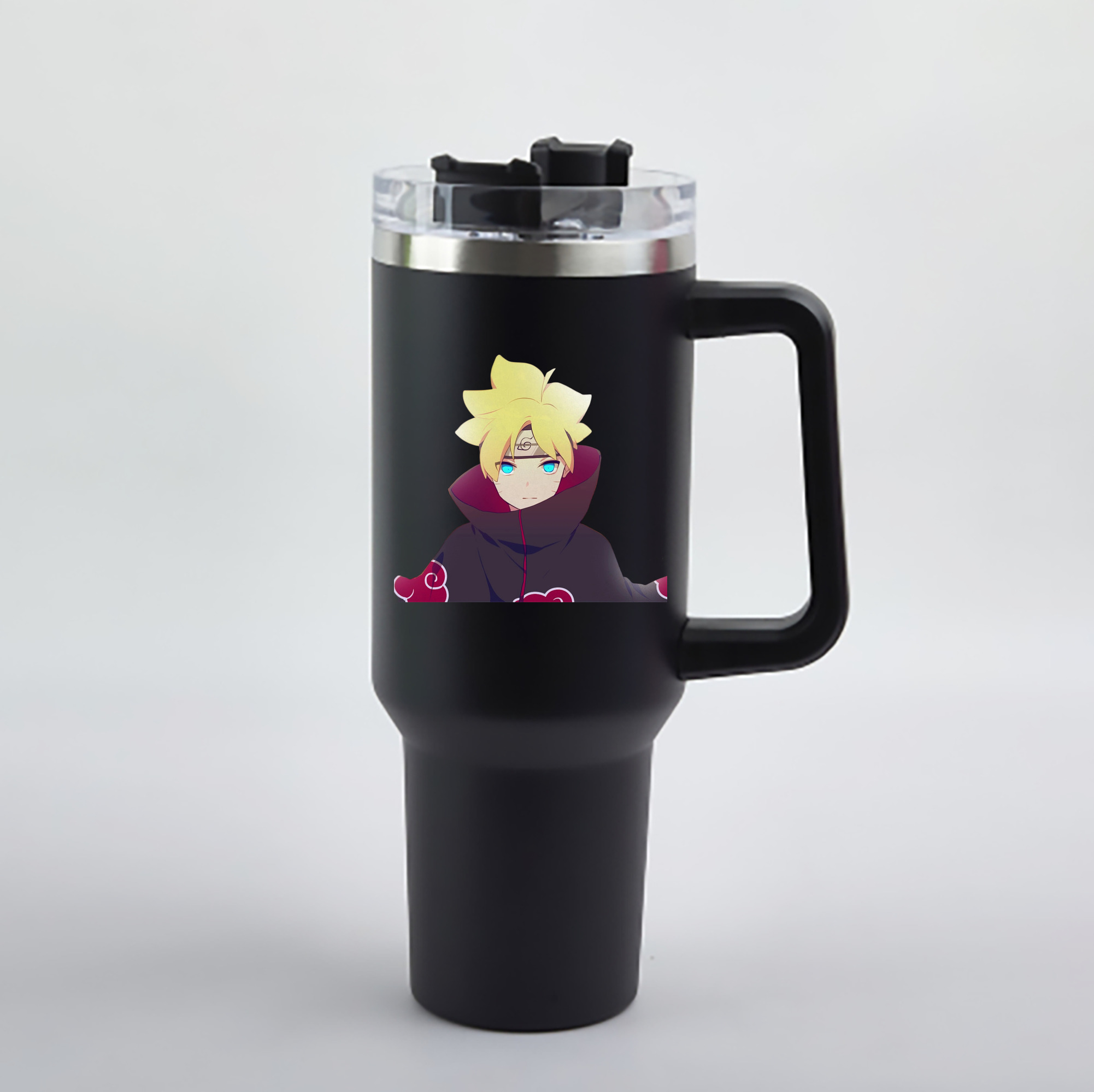 （画像用） NARUTO -ナルト- うずまき ボルト Uzumaki Boruto 1200mL車用タンブラー - クリスタルステッカー（プラスチックストロー付き）
