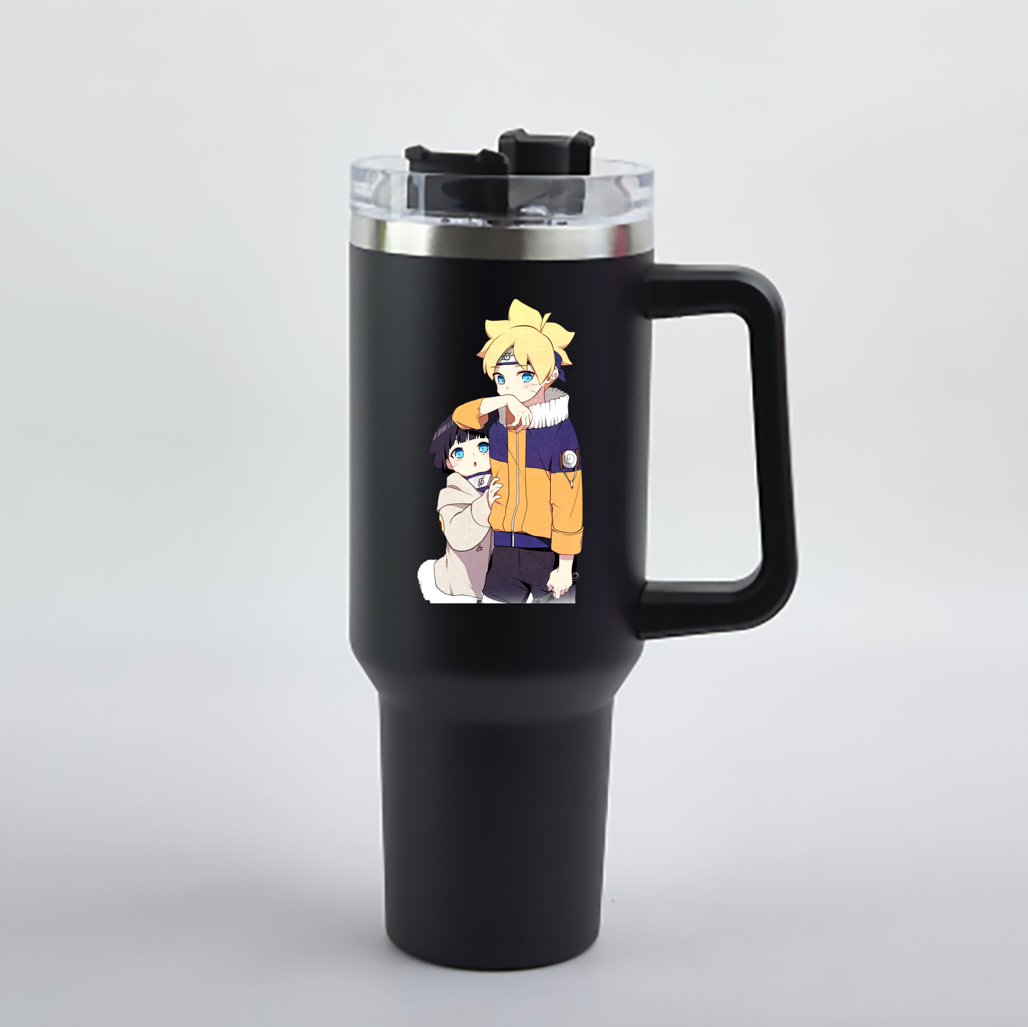 （画像用） NARUTO -ナルト- うずまき ボルト Uzumaki Boruto 1200mL車用タンブラー - クリスタルステッカー（プラスチックストロー付き）