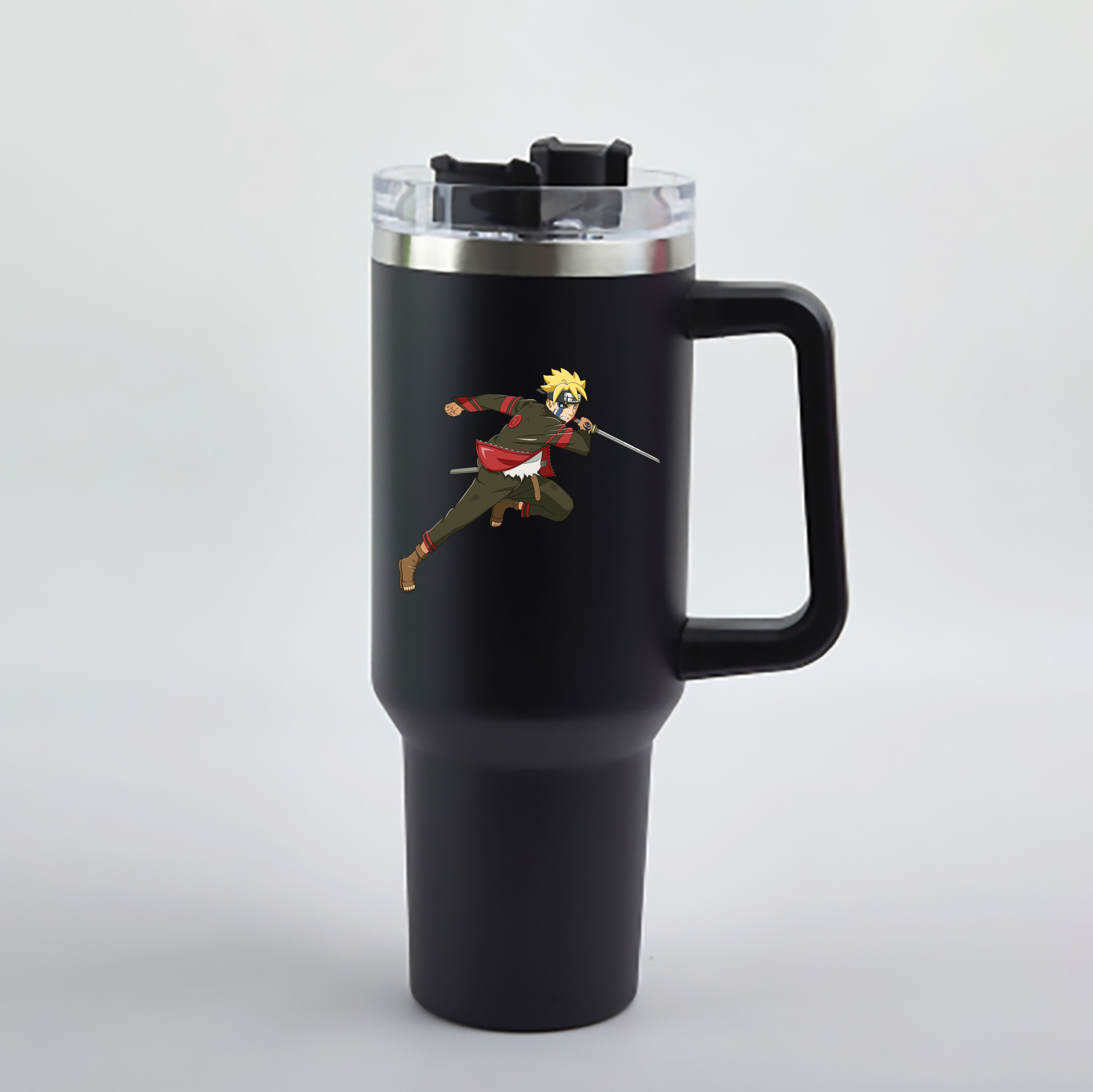 （画像用） NARUTO -ナルト- うずまき ボルト Uzumaki Boruto 1200mL車用タンブラー - クリスタルステッカー（プラスチックストロー付き）