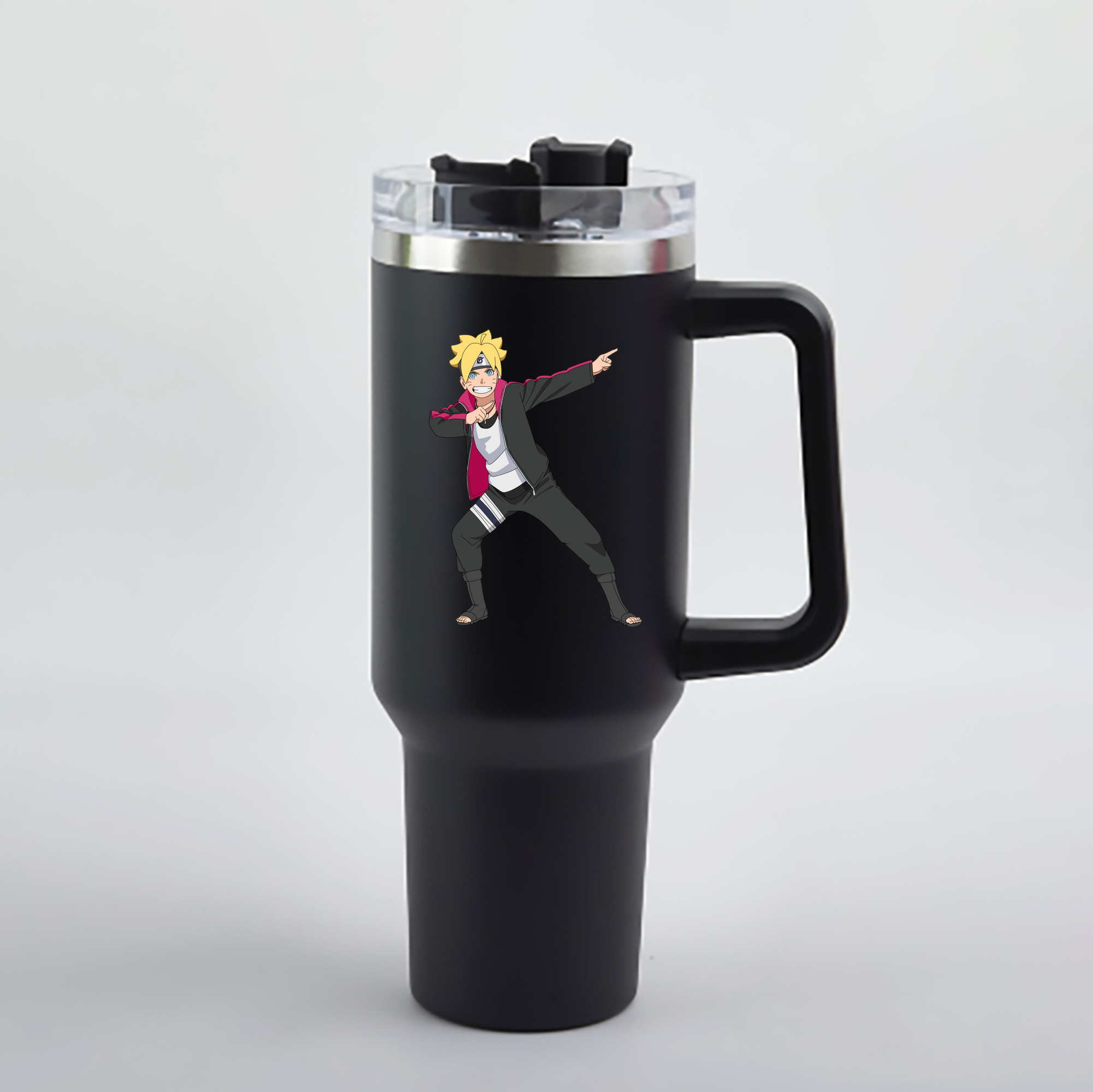 （画像用） NARUTO -ナルト- うずまき ボルト Uzumaki Boruto 1200mL車用タンブラー - クリスタルステッカー（プラスチックストロー付き）