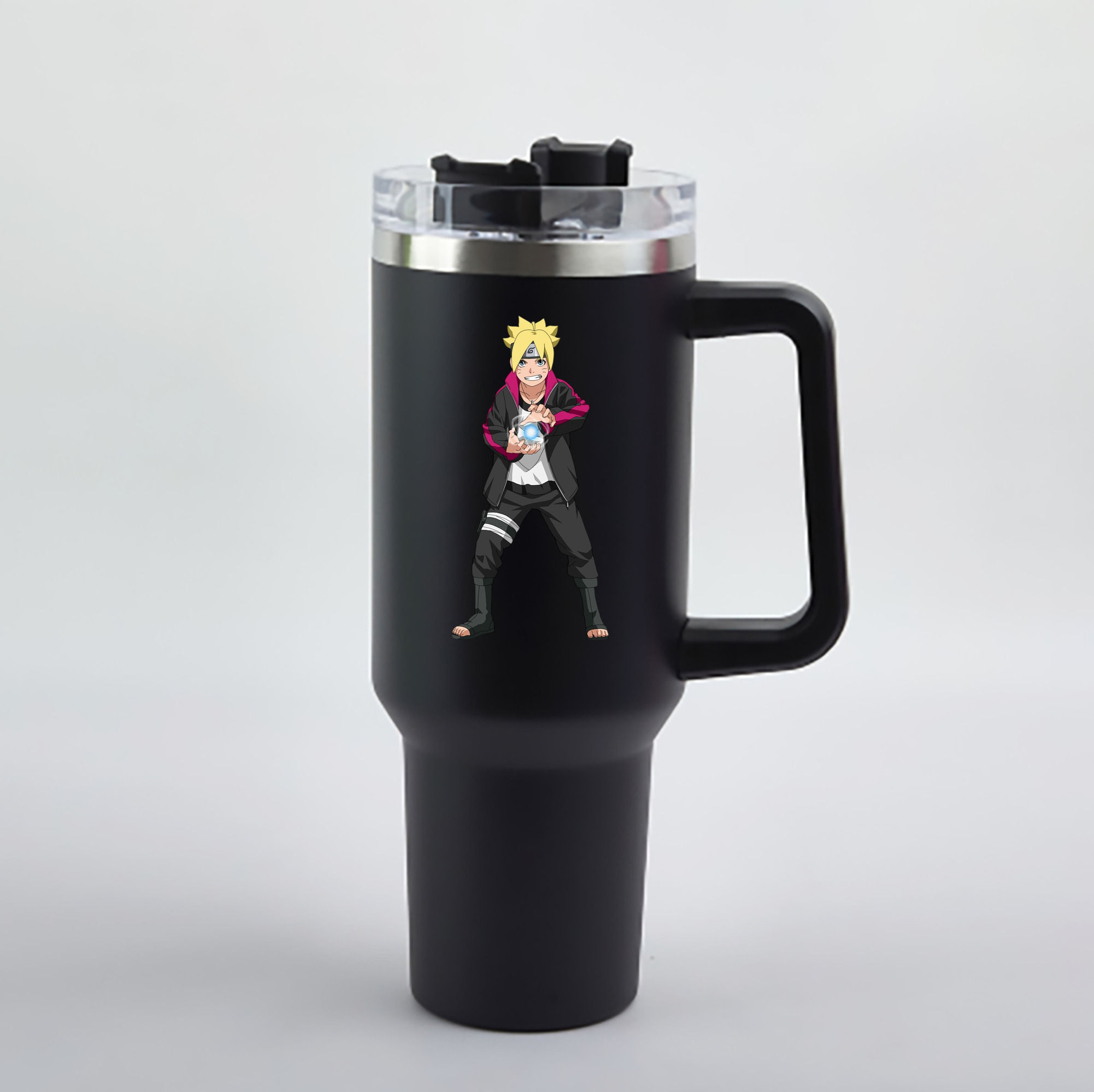 （画像用） NARUTO -ナルト- うずまき ボルト Uzumaki Boruto 1200mL車用タンブラー - クリスタルステッカー（プラスチックストロー付き）