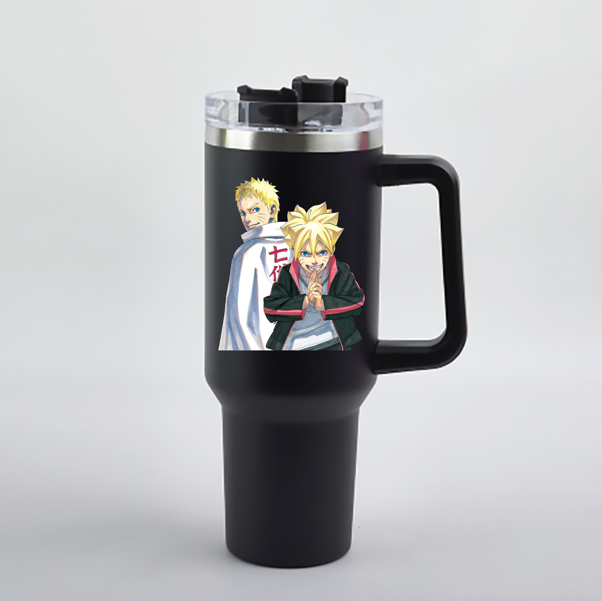 （画像用） NARUTO -ナルト- うずまき ボルト Uzumaki Boruto 1200mL車用タンブラー - クリスタルステッカー（プラスチックストロー付き）