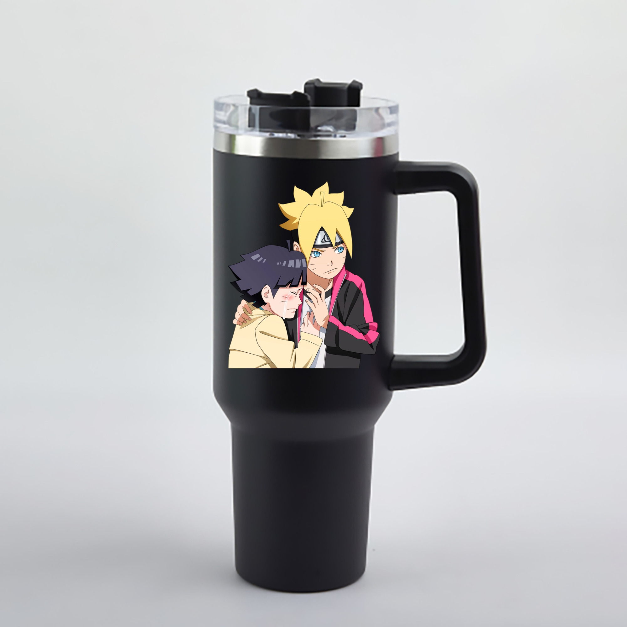 （画像用） NARUTO -ナルト- うずまき ボルト Uzumaki Boruto 1200mL車用タンブラー - クリスタルステッカー（プラスチックストロー付き）