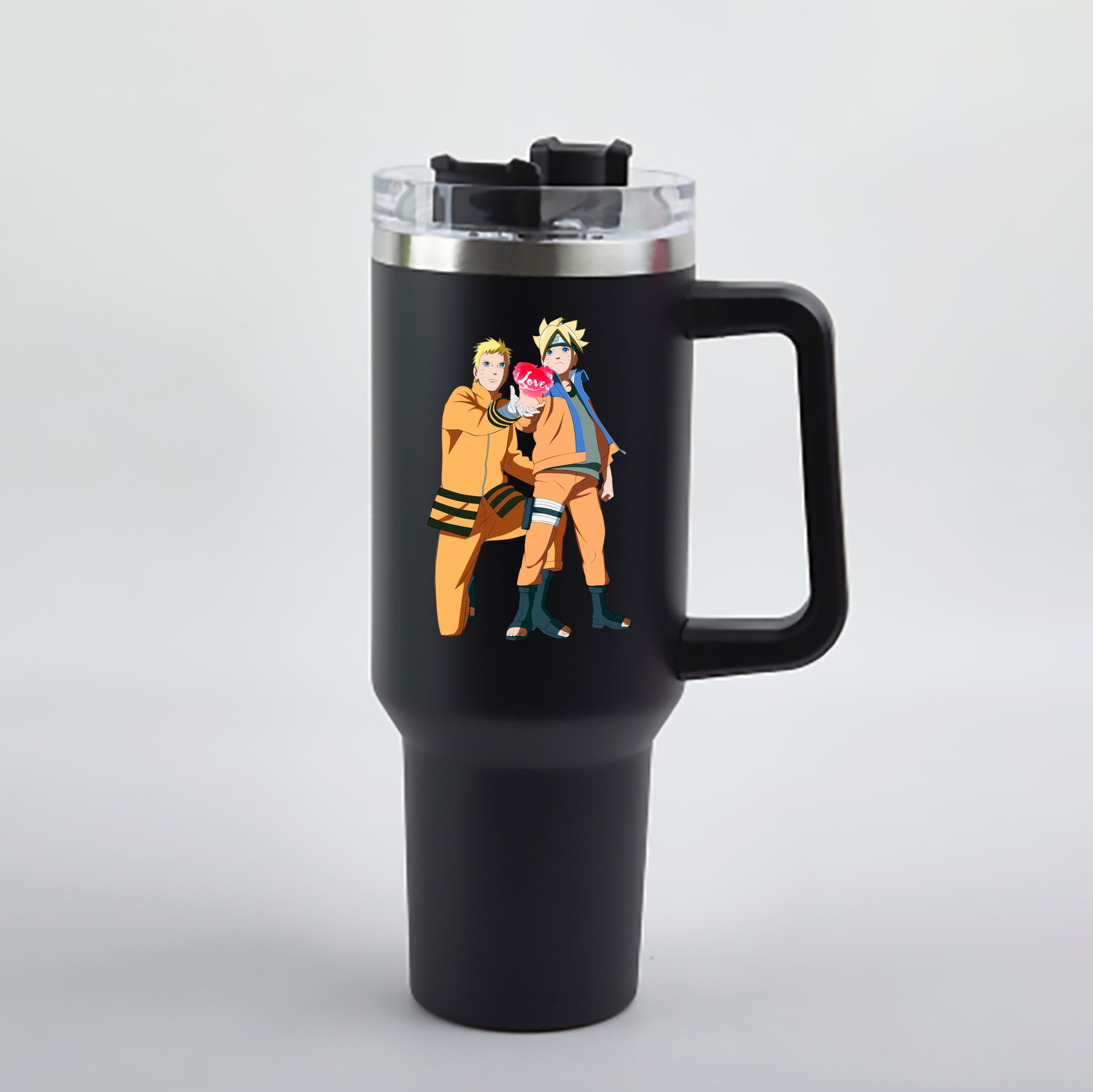 （画像用） NARUTO -ナルト- うずまき ボルト Uzumaki Boruto 1200mL車用タンブラー - クリスタルステッカー（プラスチックストロー付き）