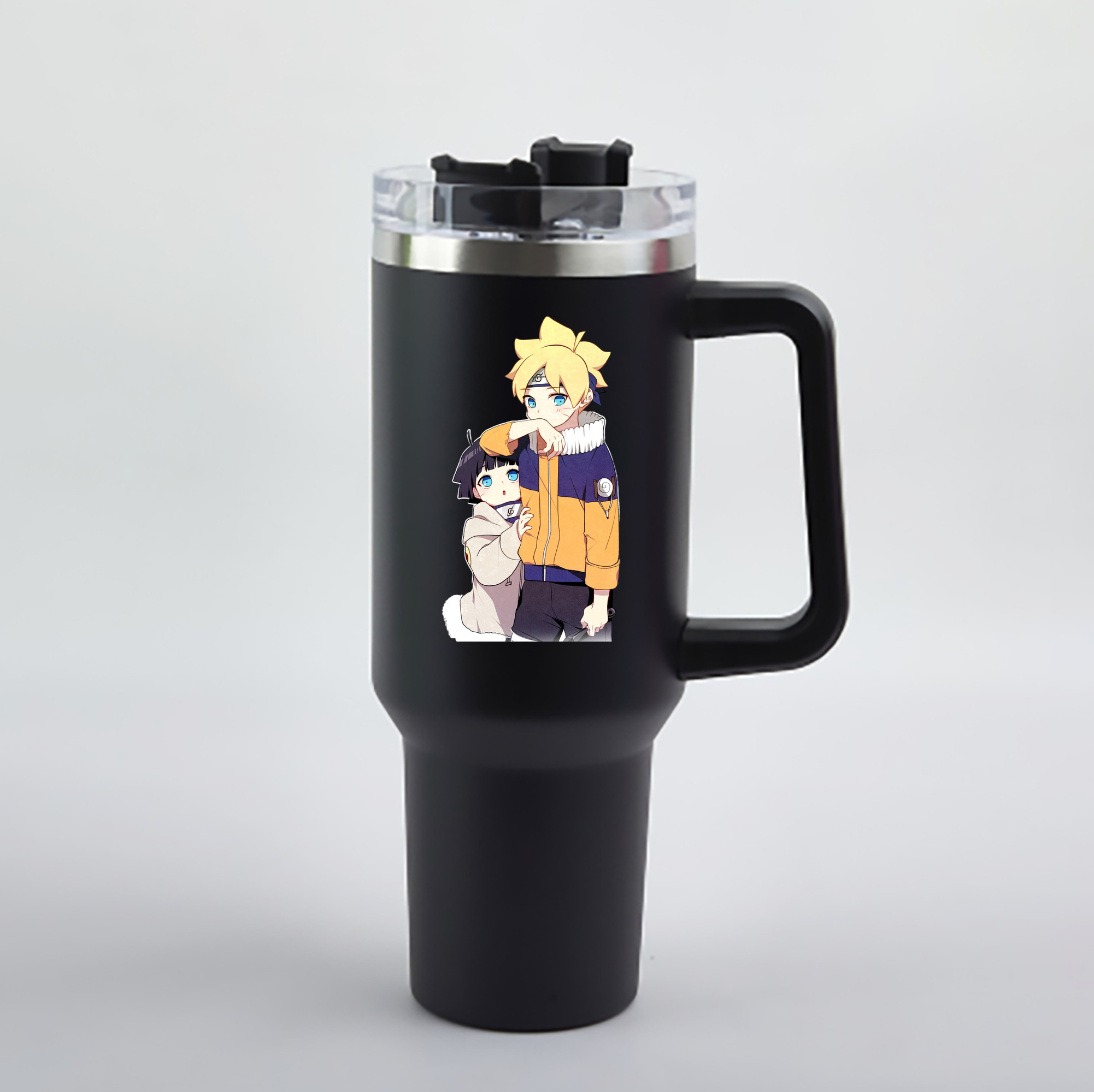 （画像用） NARUTO -ナルト- うずまき ボルト Uzumaki Boruto 1200mL車用タンブラー - クリスタルステッカー（プラスチックストロー付き）