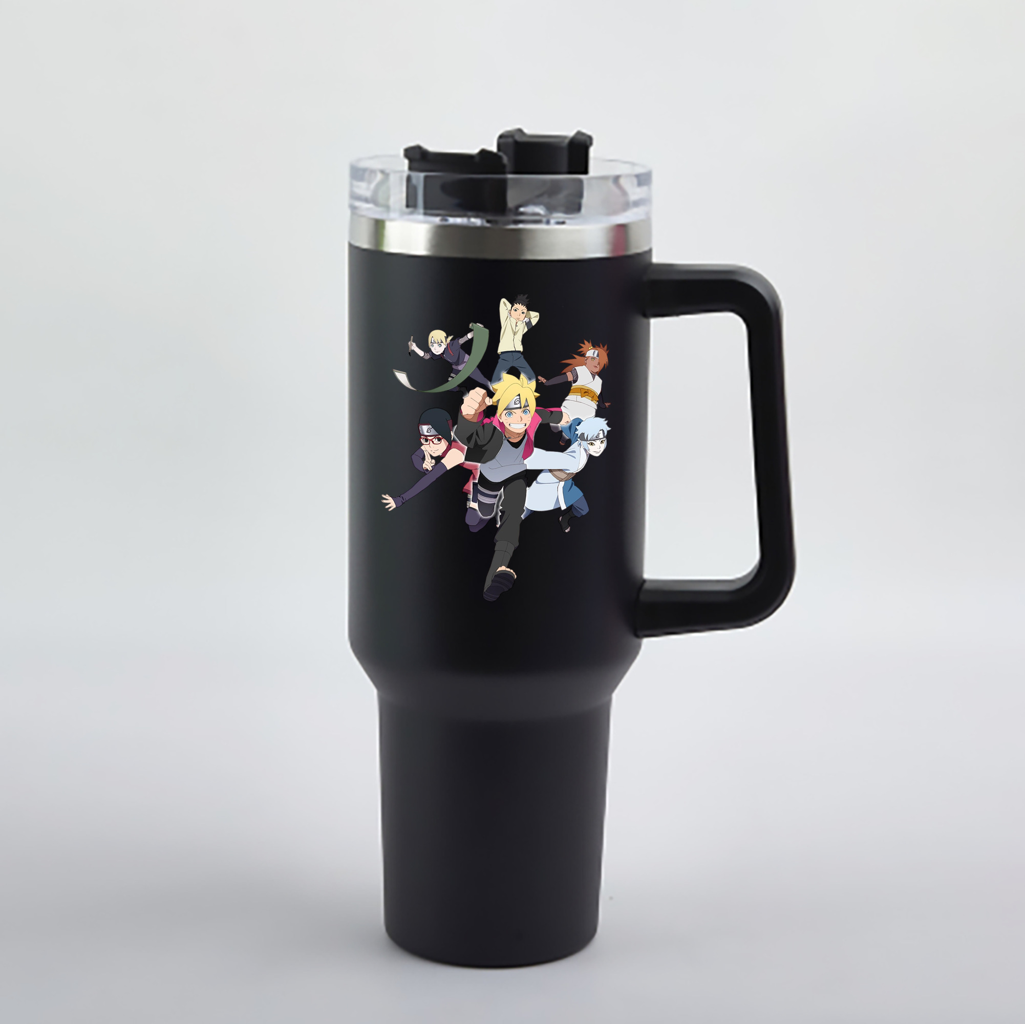 （画像用） NARUTO -ナルト- うずまき ボルト Uzumaki Boruto 1200mL車用タンブラー - クリスタルステッカー（プラスチックストロー付き）