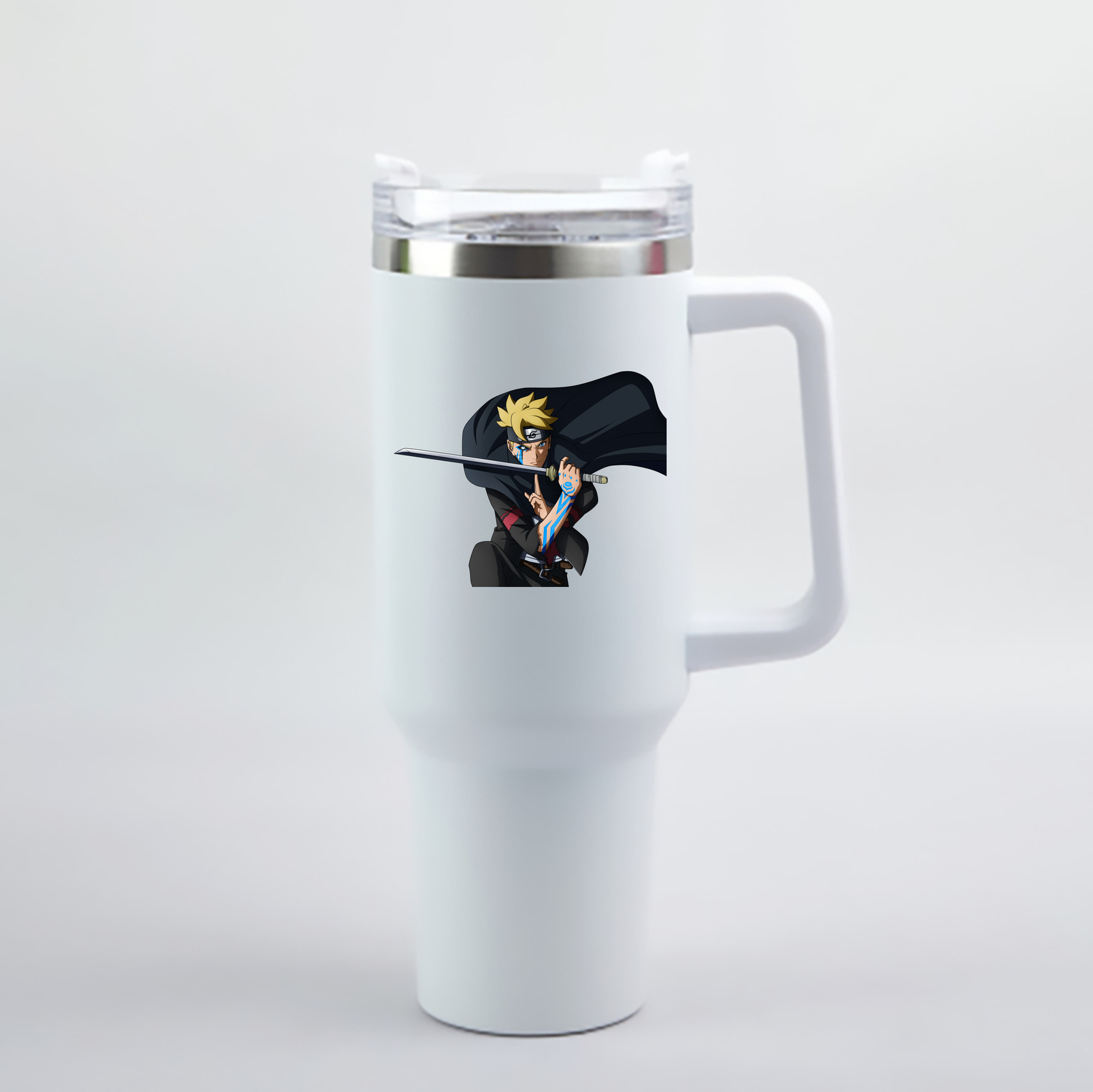 （画像用） NARUTO -ナルト- うずまき ボルト Uzumaki Boruto 1200mL車用タンブラー - クリスタルステッカー（プラスチックストロー付き）