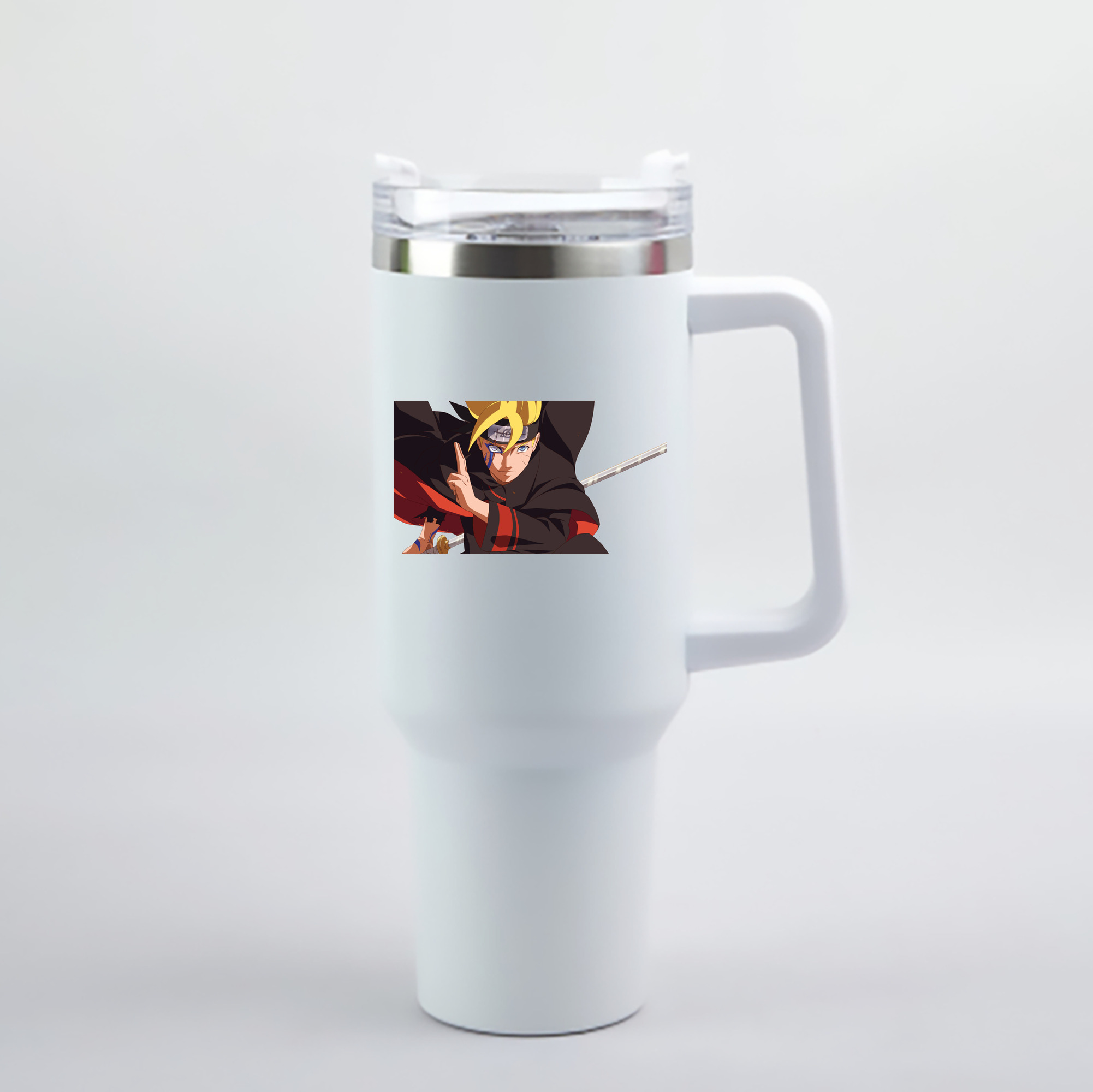（画像用） NARUTO -ナルト- うずまき ボルト Uzumaki Boruto 1200mL車用タンブラー - クリスタルステッカー（プラスチックストロー付き）