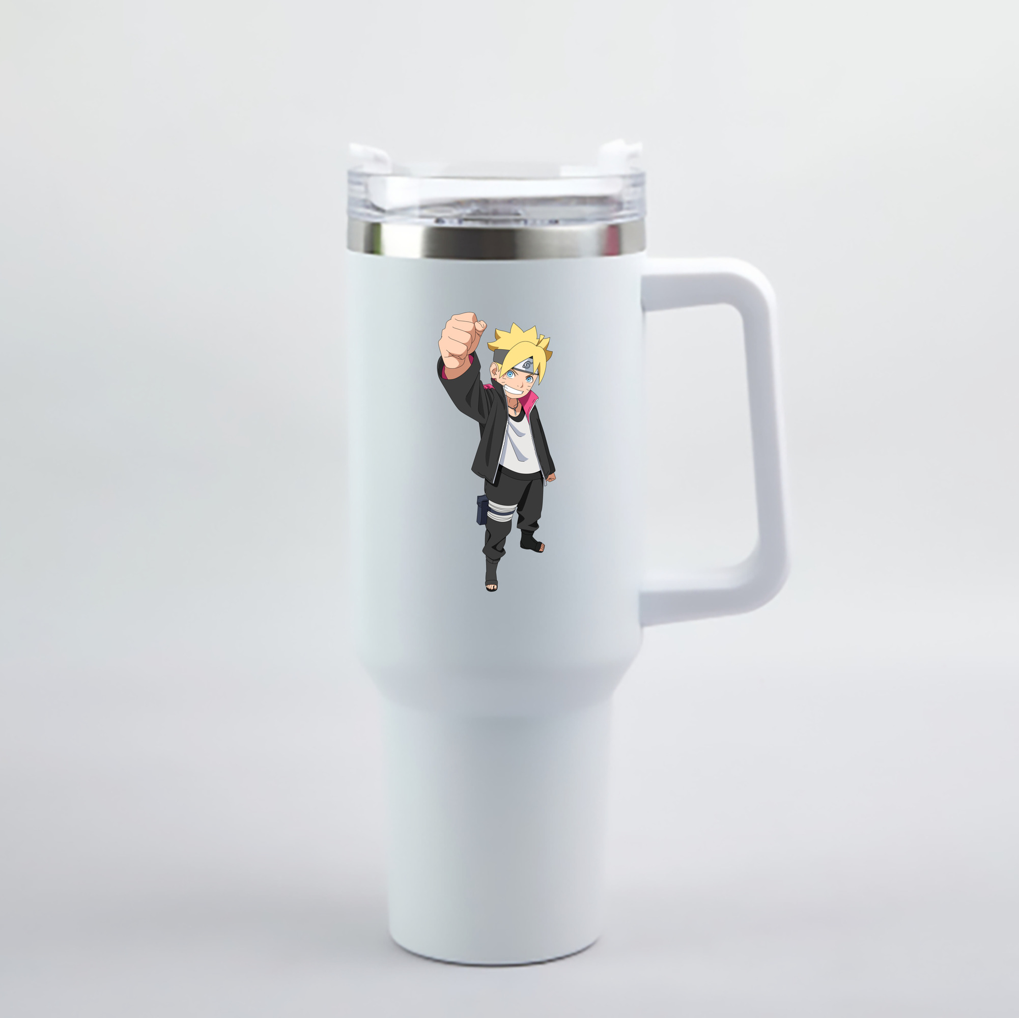 （画像用） NARUTO -ナルト- うずまき ボルト Uzumaki Boruto 1200mL車用タンブラー - クリスタルステッカー（プラスチックストロー付き）
