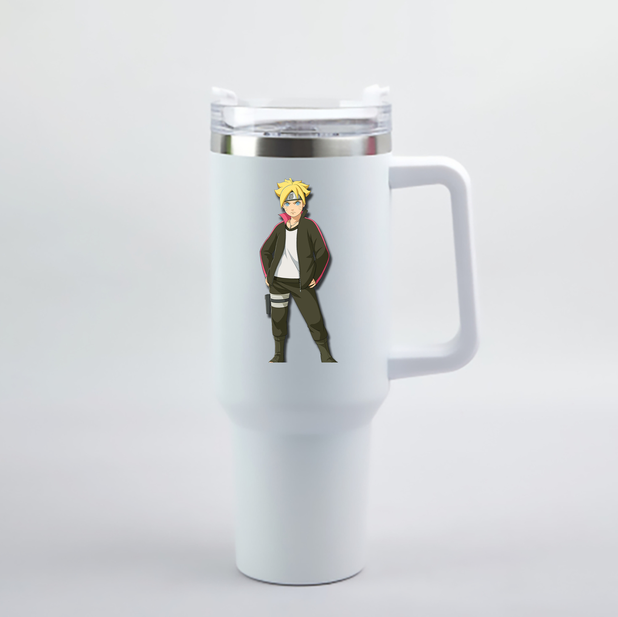 （画像用） NARUTO -ナルト- うずまき ボルト Uzumaki Boruto 1200mL車用タンブラー - クリスタルステッカー（プラスチックストロー付き）