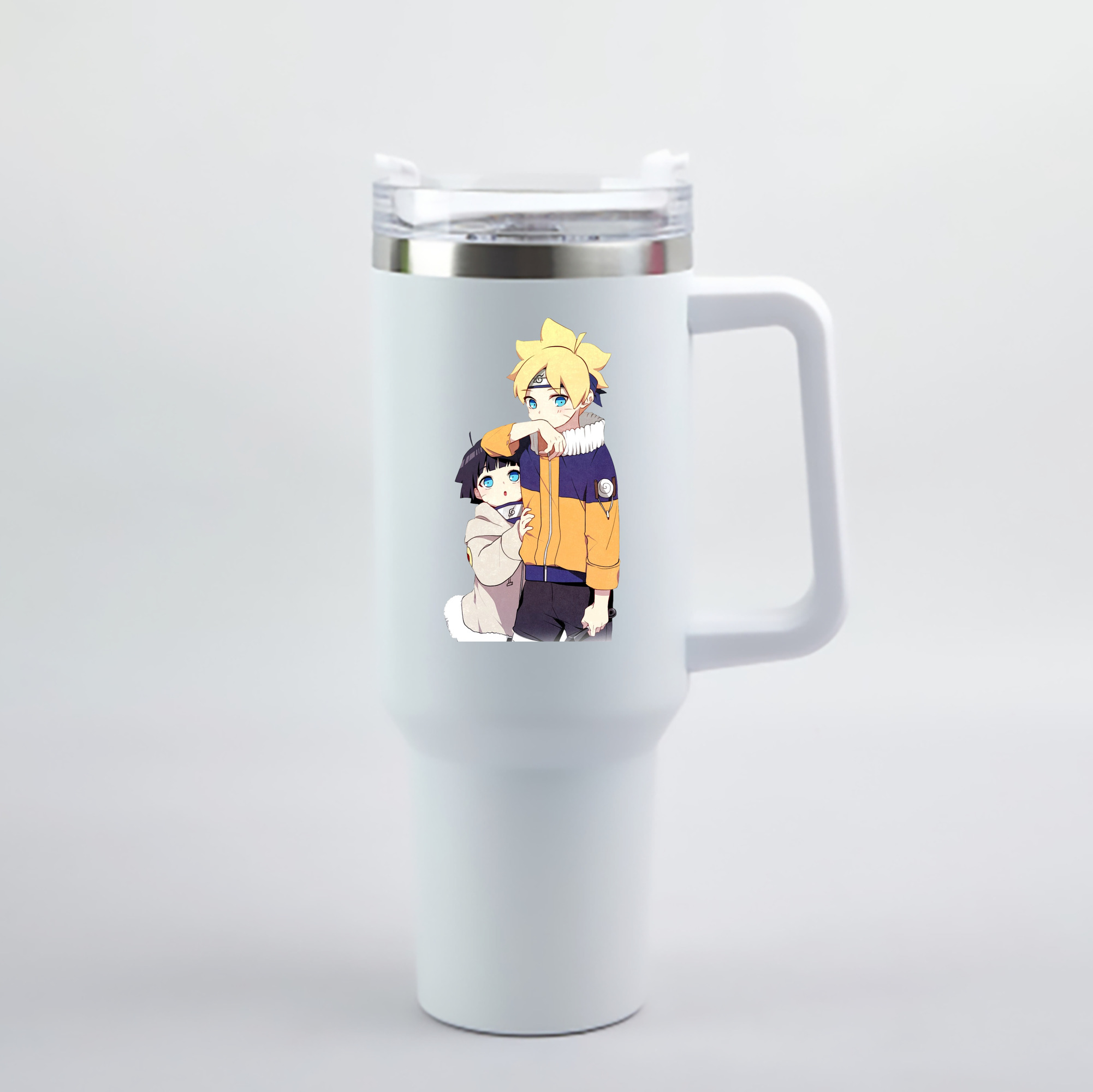 （画像用） NARUTO -ナルト- うずまき ボルト Uzumaki Boruto 1200mL車用タンブラー - クリスタルステッカー（プラスチックストロー付き）