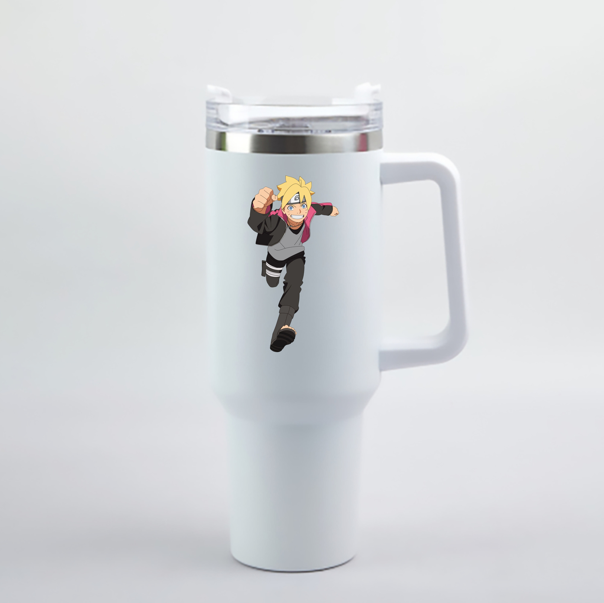 （画像用） NARUTO -ナルト- うずまき ボルト Uzumaki Boruto 1200mL車用タンブラー - クリスタルステッカー（プラスチックストロー付き）