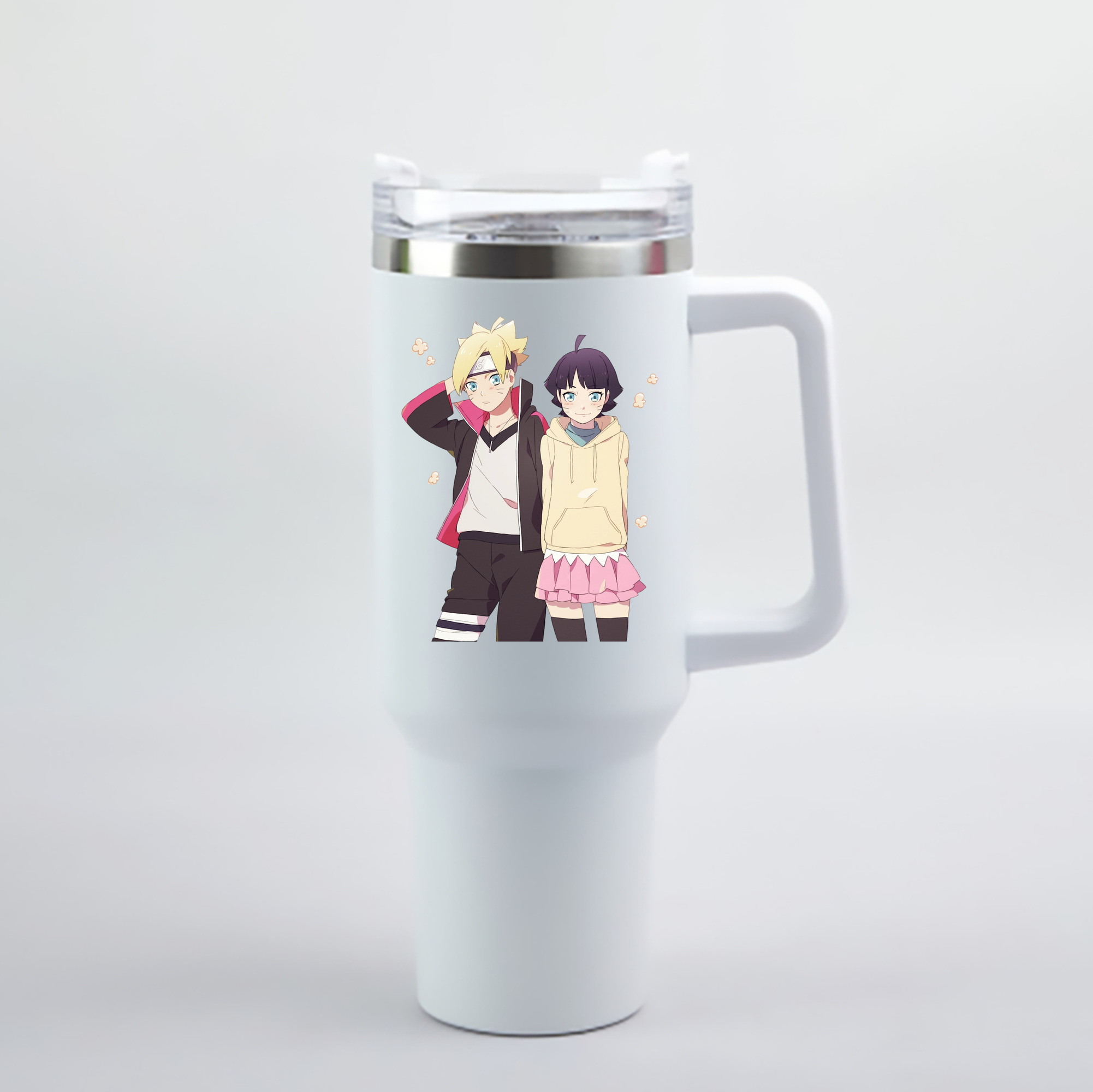 （画像用） NARUTO -ナルト- うずまき ボルト Uzumaki Boruto 1200mL車用タンブラー - クリスタルステッカー（プラスチックストロー付き）