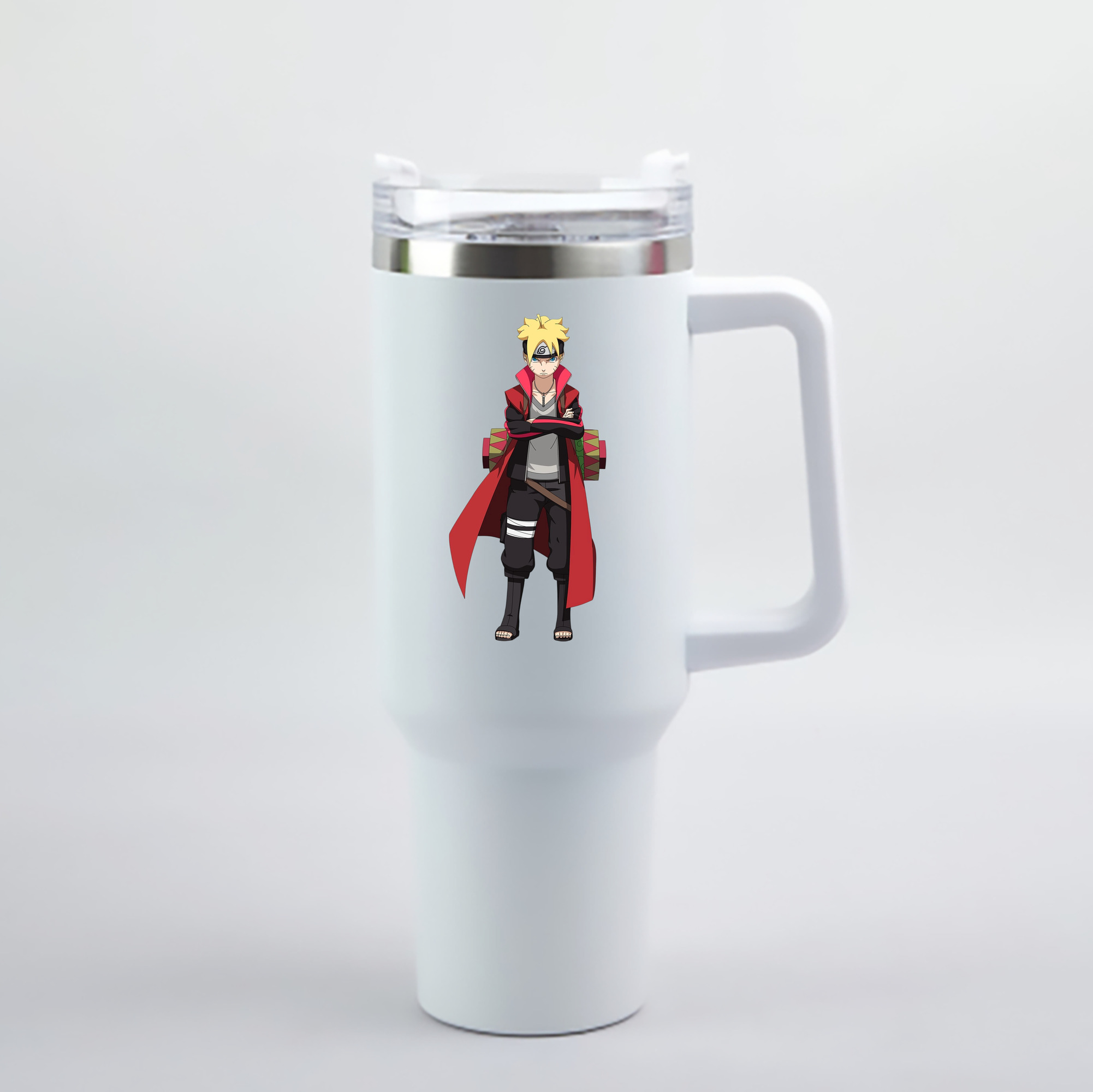 （画像用） NARUTO -ナルト- うずまき ボルト Uzumaki Boruto 1200mL車用タンブラー - クリスタルステッカー（プラスチックストロー付き）