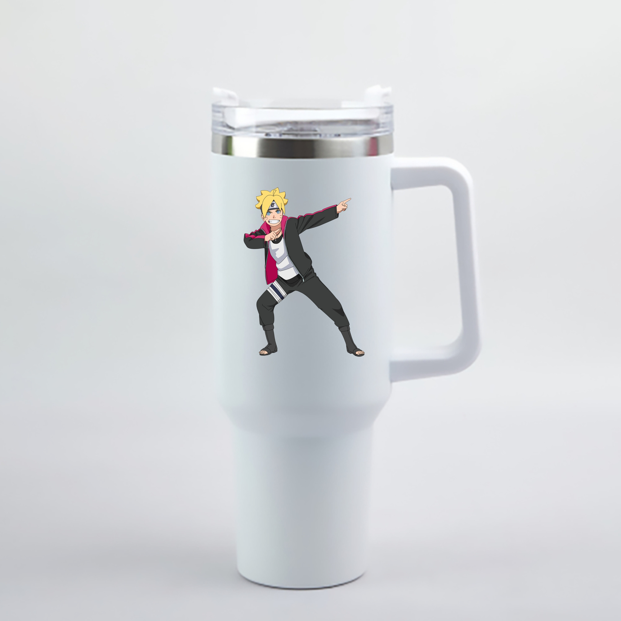 （画像用） NARUTO -ナルト- うずまき ボルト Uzumaki Boruto 1200mL車用タンブラー - クリスタルステッカー（プラスチックストロー付き）