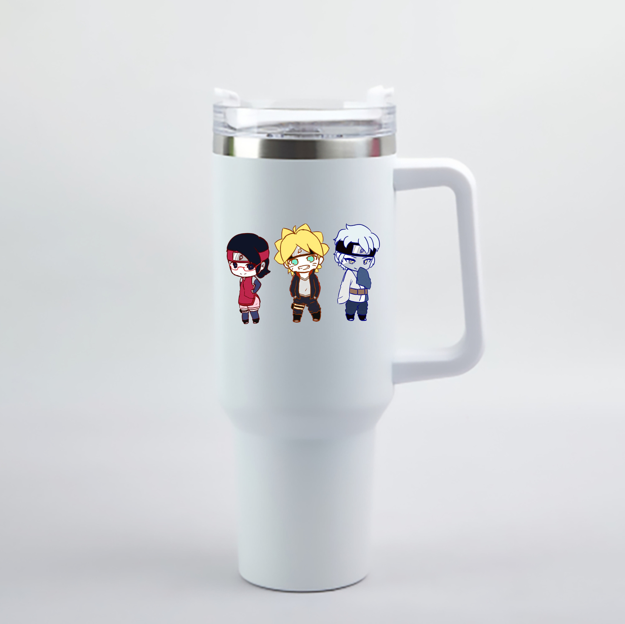 （画像用） NARUTO -ナルト- うずまき ボルト Uzumaki Boruto 1200mL車用タンブラー - クリスタルステッカー（プラスチックストロー付き）
