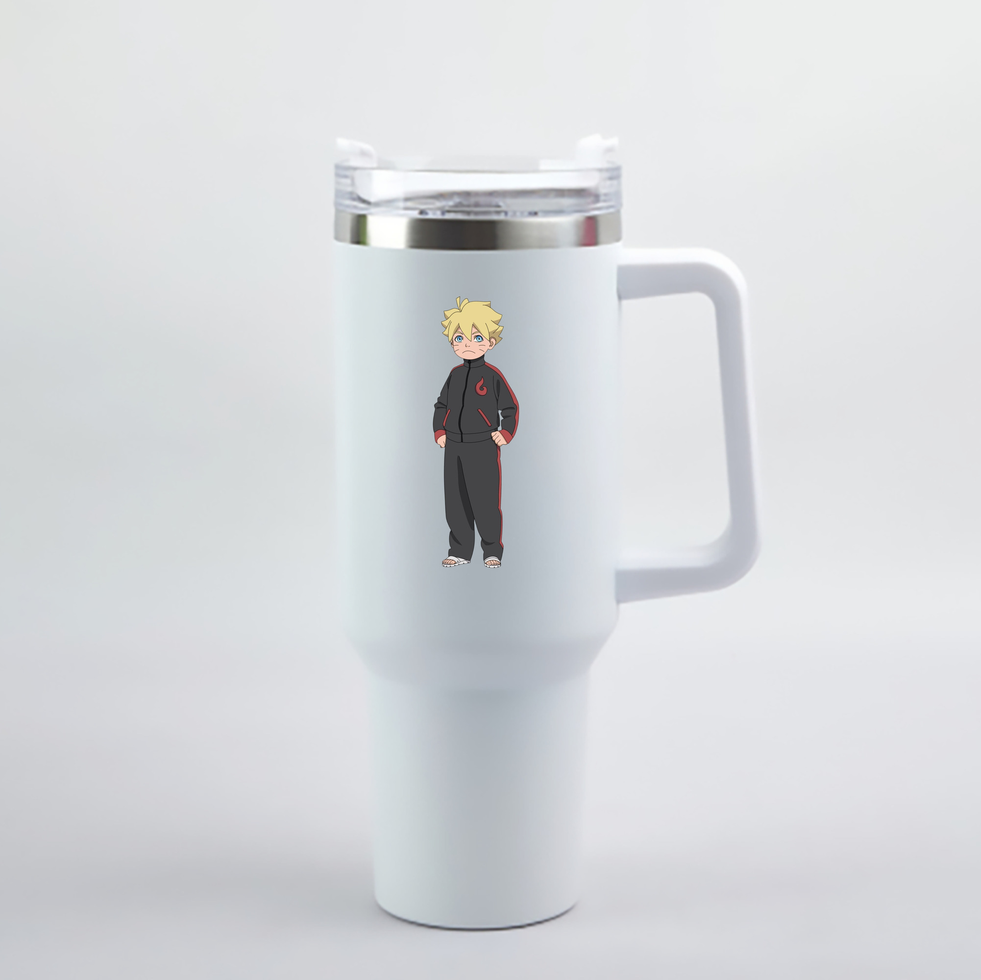 （画像用） NARUTO -ナルト- うずまき ボルト Uzumaki Boruto 1200mL車用タンブラー - クリスタルステッカー（プラスチックストロー付き）