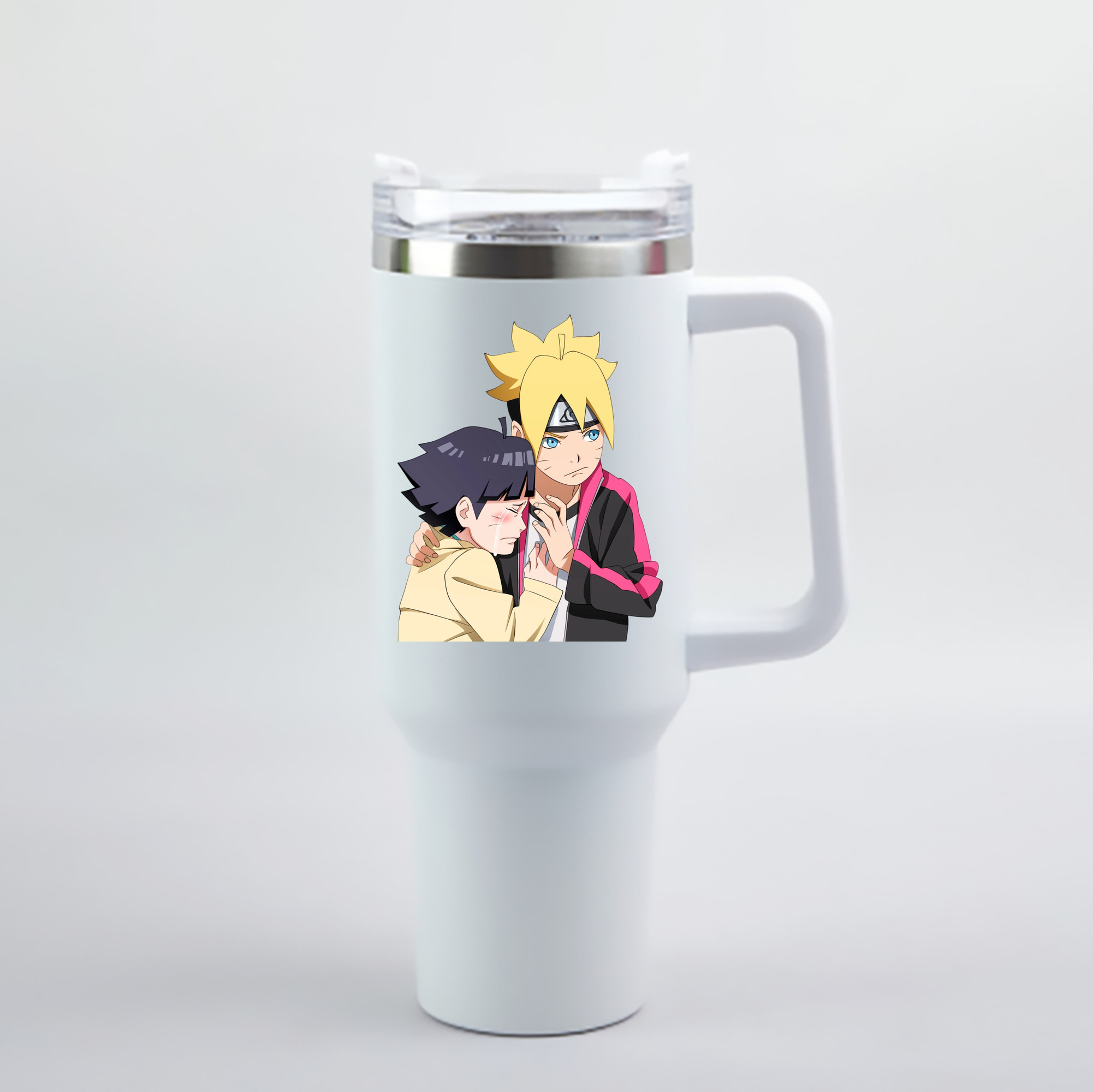 （画像用） NARUTO -ナルト- うずまき ボルト Uzumaki Boruto 1200mL車用タンブラー - クリスタルステッカー（プラスチックストロー付き）
