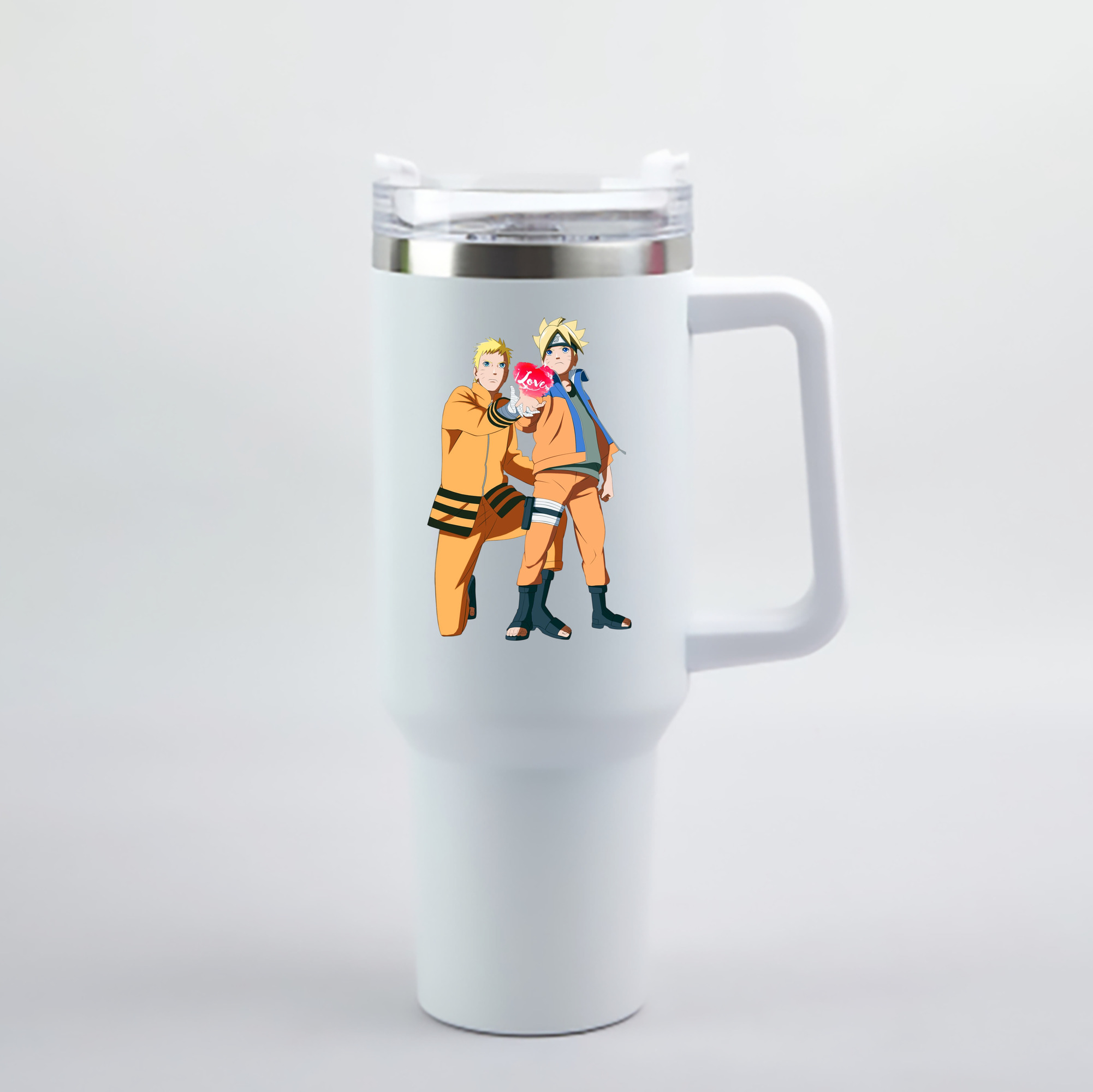 （画像用） NARUTO -ナルト- うずまき ボルト Uzumaki Boruto 1200mL車用タンブラー - クリスタルステッカー（プラスチックストロー付き）