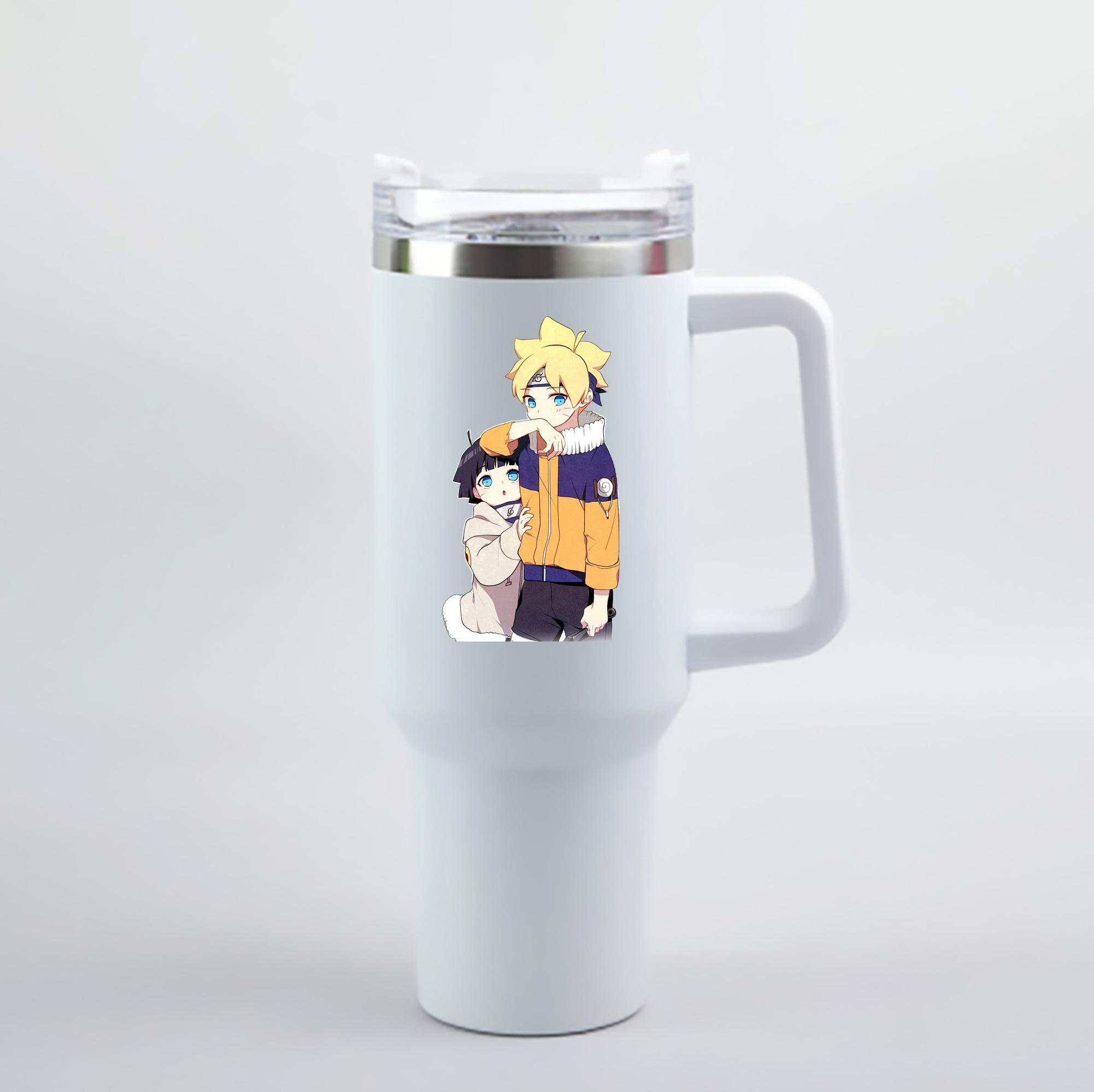 （画像用） NARUTO -ナルト- うずまき ボルト Uzumaki Boruto 1200mL車用タンブラー - クリスタルステッカー（プラスチックストロー付き）
