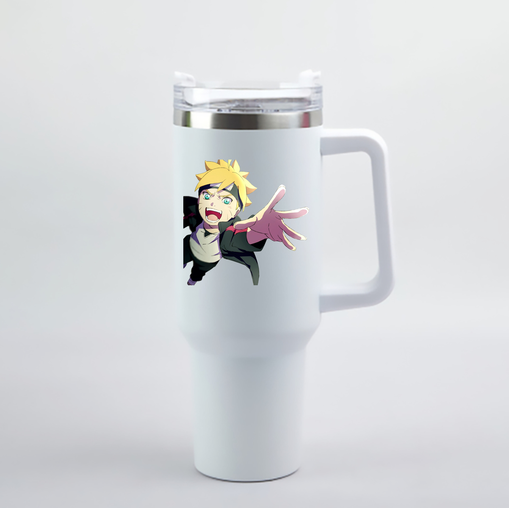 （画像用） NARUTO -ナルト- うずまき ボルト Uzumaki Boruto 1200mL車用タンブラー - クリスタルステッカー（プラスチックストロー付き）