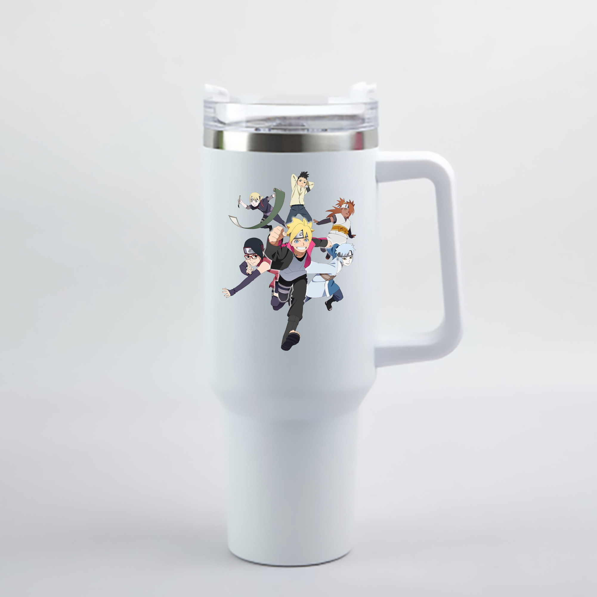 （画像用） NARUTO -ナルト- うずまき ボルト Uzumaki Boruto 1200mL車用タンブラー - クリスタルステッカー（プラスチックストロー付き）