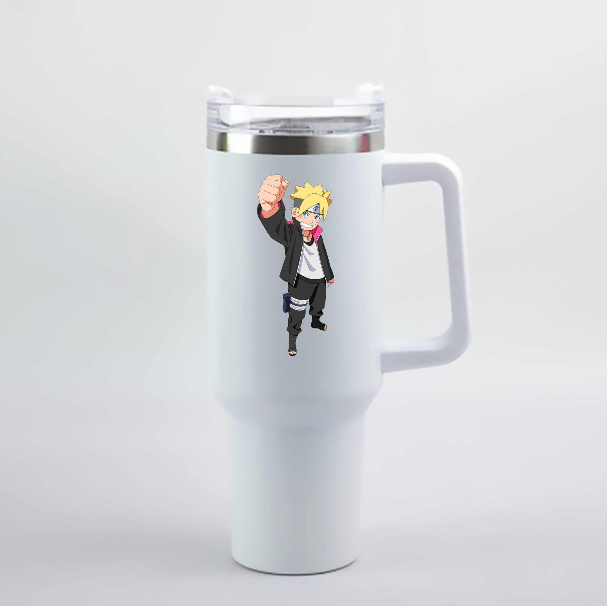 （画像用） NARUTO -ナルト- うずまき ボルト Uzumaki Boruto 1200mL車用タンブラー - クリスタルステッカー（プラスチックストロー付き）