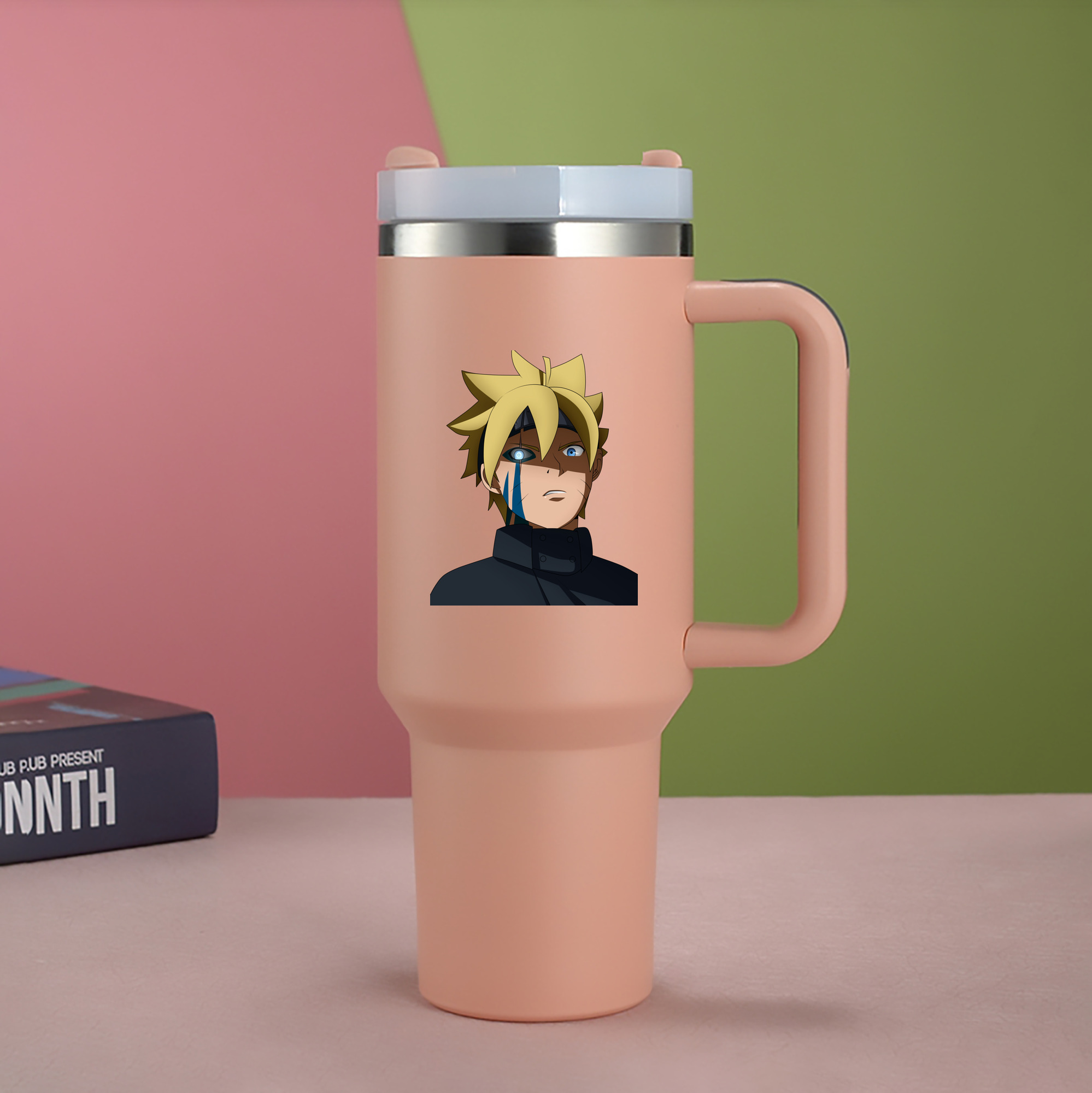 （画像用） NARUTO -ナルト- うずまき ボルト Uzumaki Boruto 1200mL車用タンブラー（カラープリント）