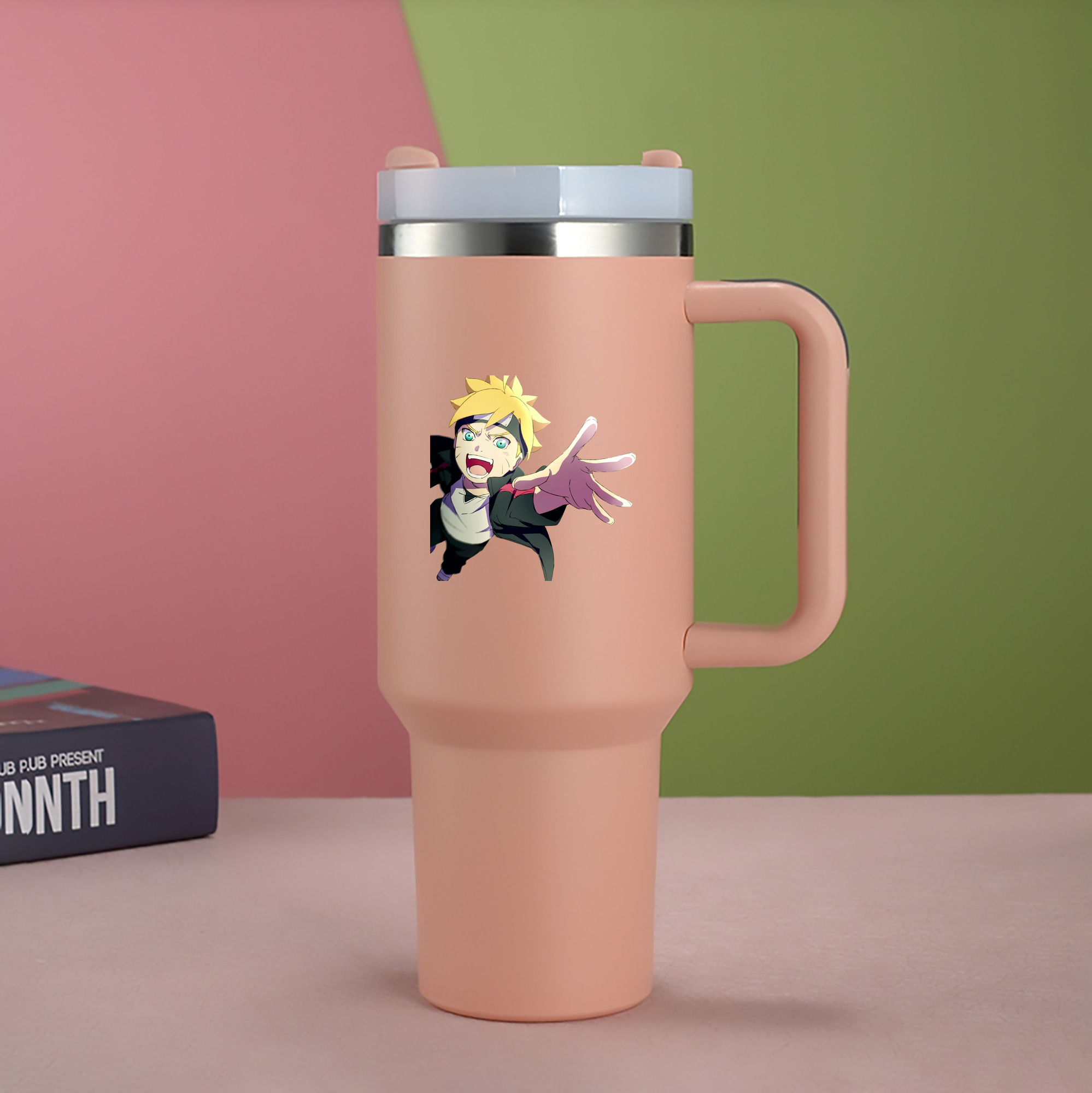 （画像用） NARUTO -ナルト- うずまき ボルト Uzumaki Boruto 1200mL車用タンブラー（カラープリント）