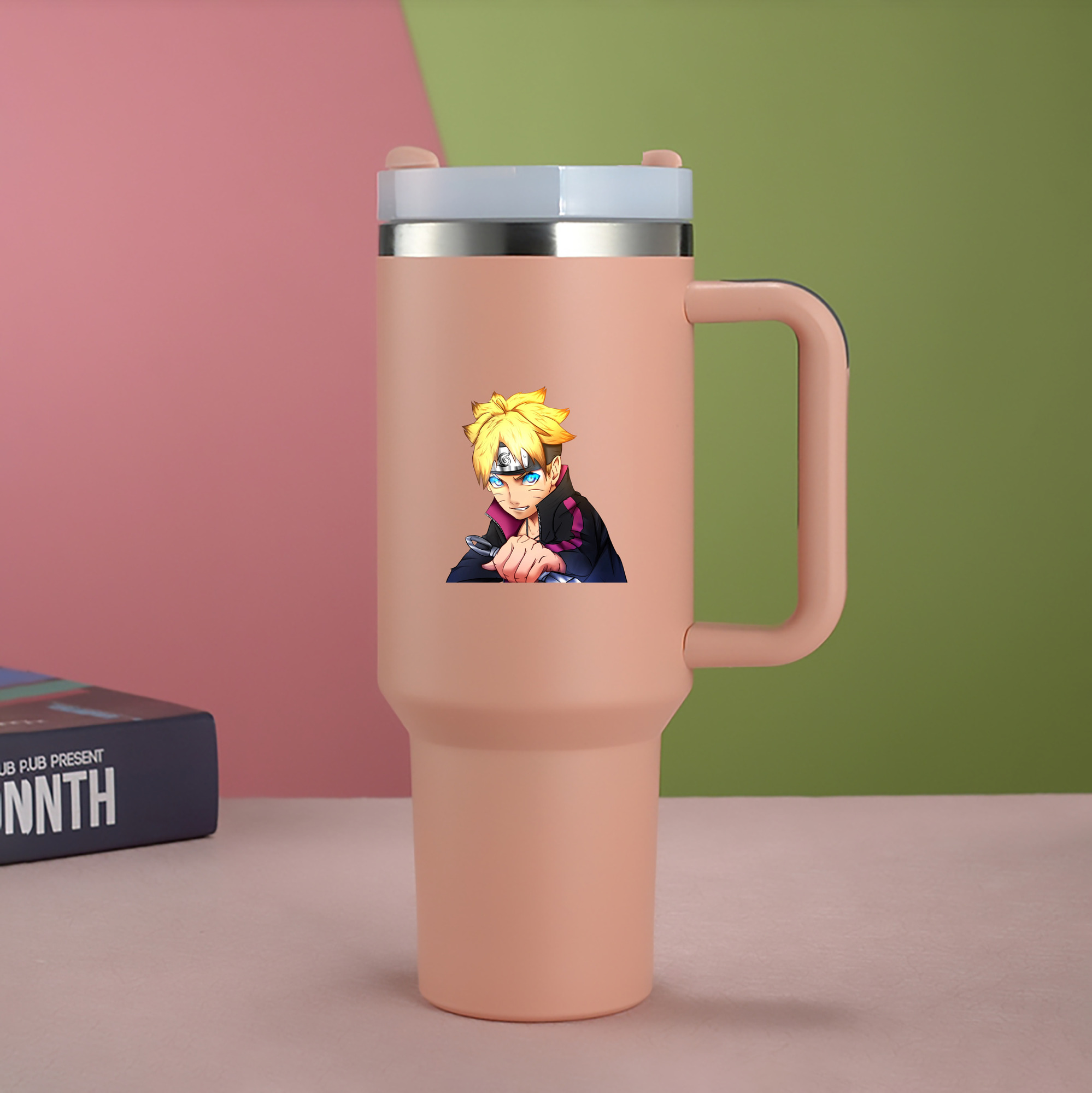 （画像用） NARUTO -ナルト- うずまき ボルト Uzumaki Boruto 1200mL車用タンブラー（カラープリント）