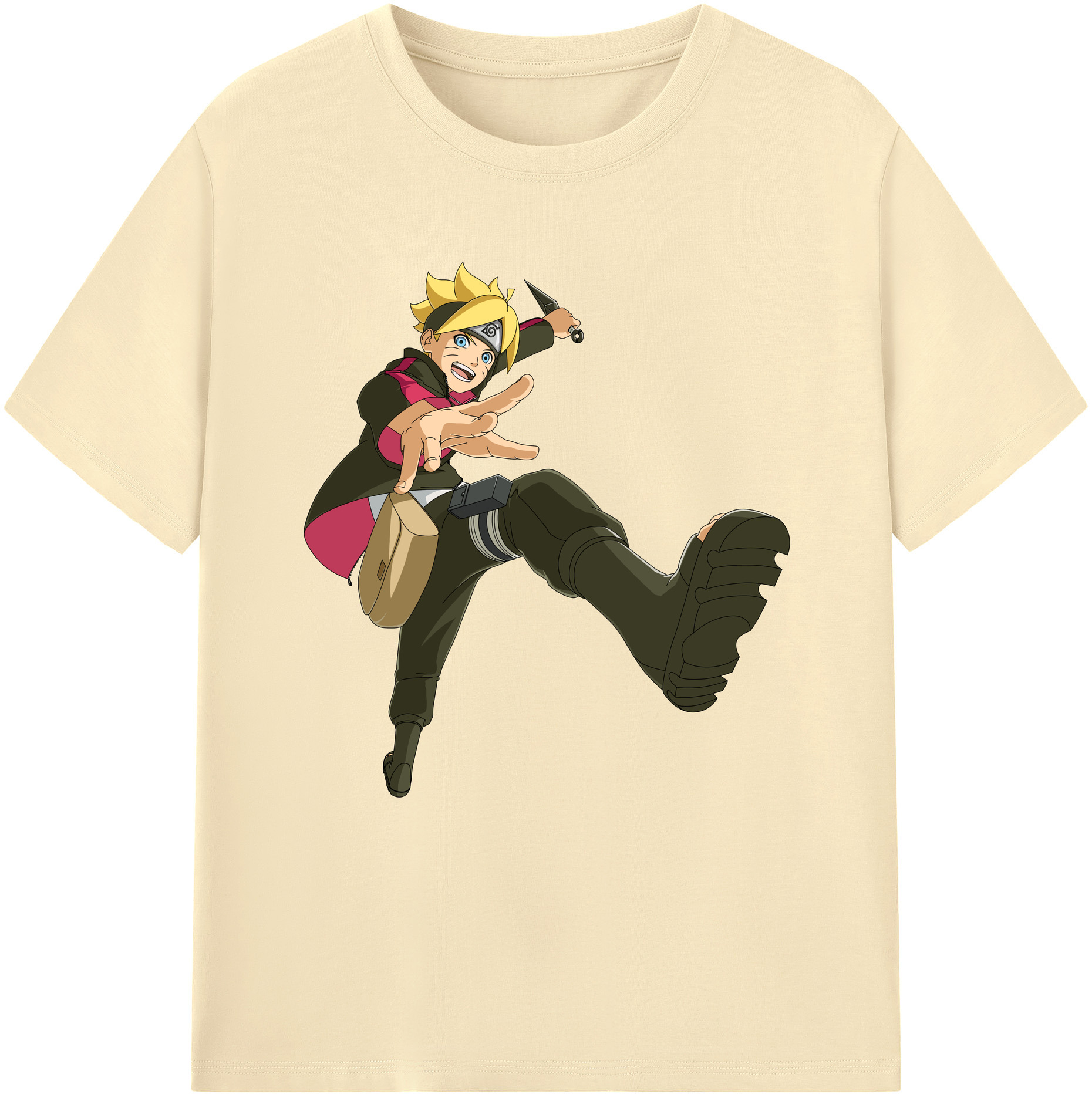 （画像用） NARUTO -ナルト- うずまき ボルト Uzumaki Boruto 綿100％半袖Tシャツ（フロントプリント）