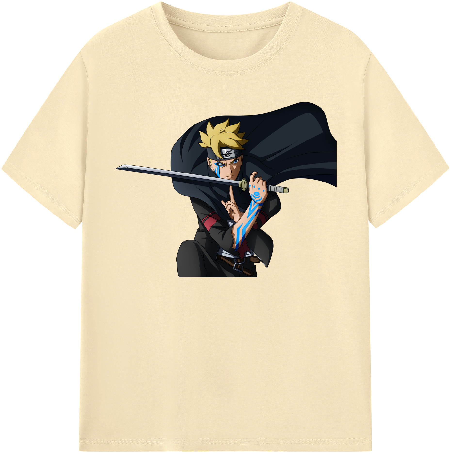 （画像用） NARUTO -ナルト- うずまき ボルト Uzumaki Boruto 綿100％半袖Tシャツ（フロントプリント）