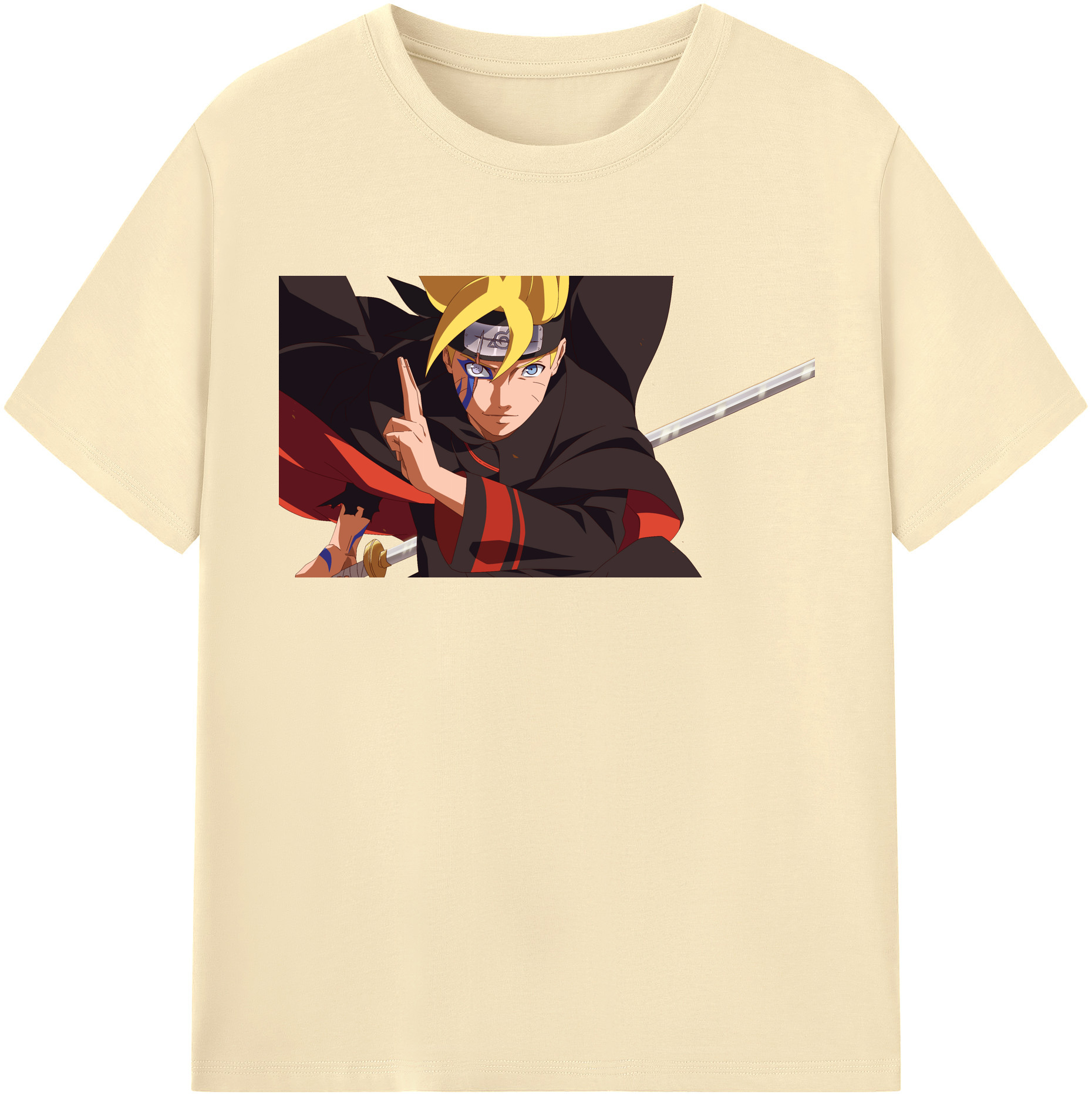（画像用） NARUTO -ナルト- うずまき ボルト Uzumaki Boruto 綿100％半袖Tシャツ（フロントプリント）