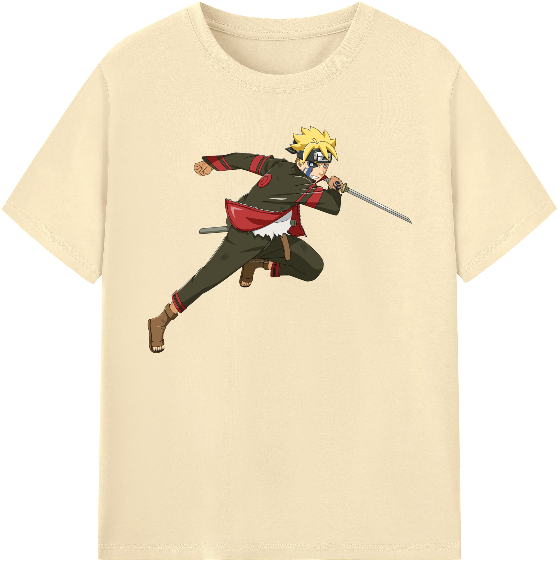（画像用） NARUTO -ナルト- うずまき ボルト Uzumaki Boruto 綿100％半袖Tシャツ（フロントプリント）