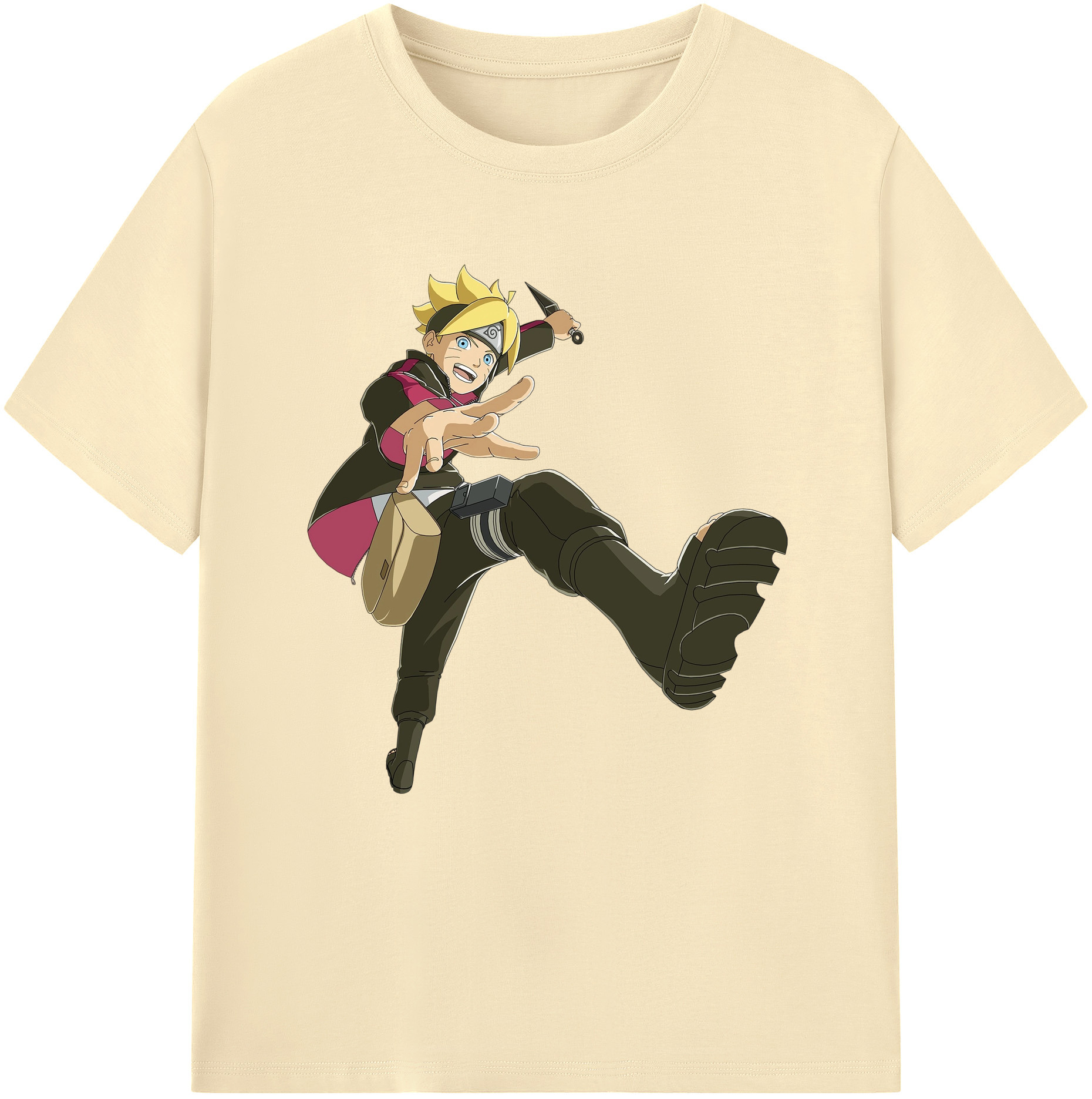 （画像用） NARUTO -ナルト- うずまき ボルト Uzumaki Boruto 綿100％半袖Tシャツ（フロントプリント）