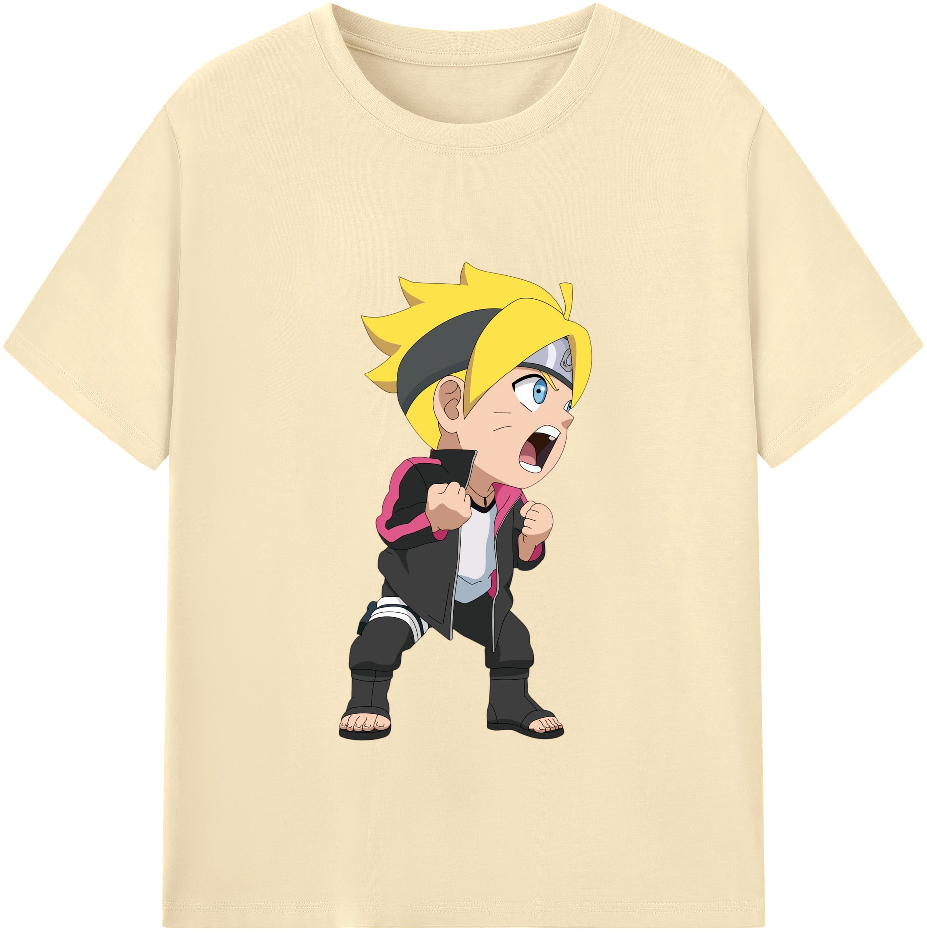 （画像用） NARUTO -ナルト- うずまき ボルト Uzumaki Boruto 綿100％半袖Tシャツ（フロントプリント）