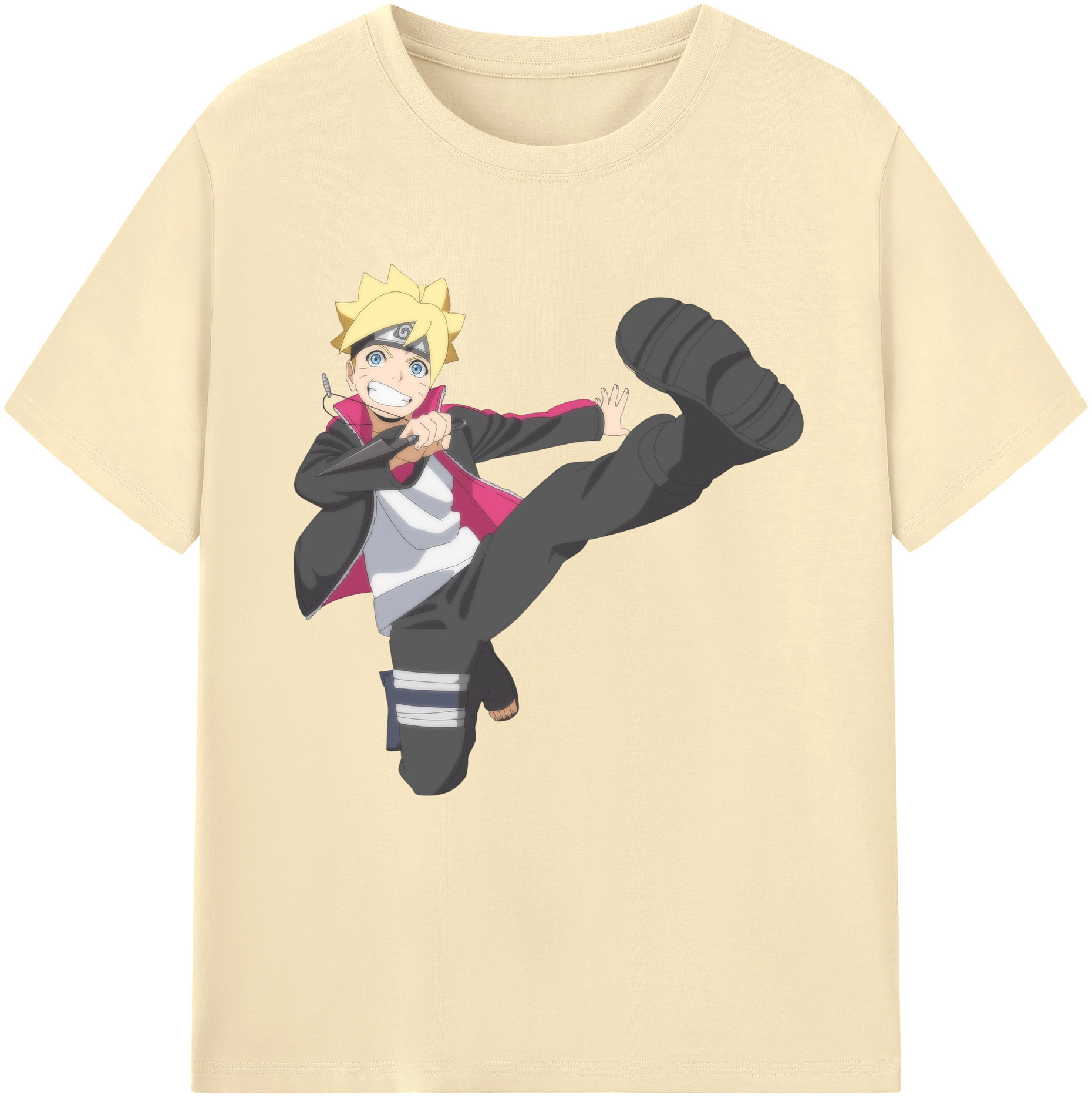 （画像用） NARUTO -ナルト- うずまき ボルト Uzumaki Boruto 綿100％半袖Tシャツ（フロントプリント）
