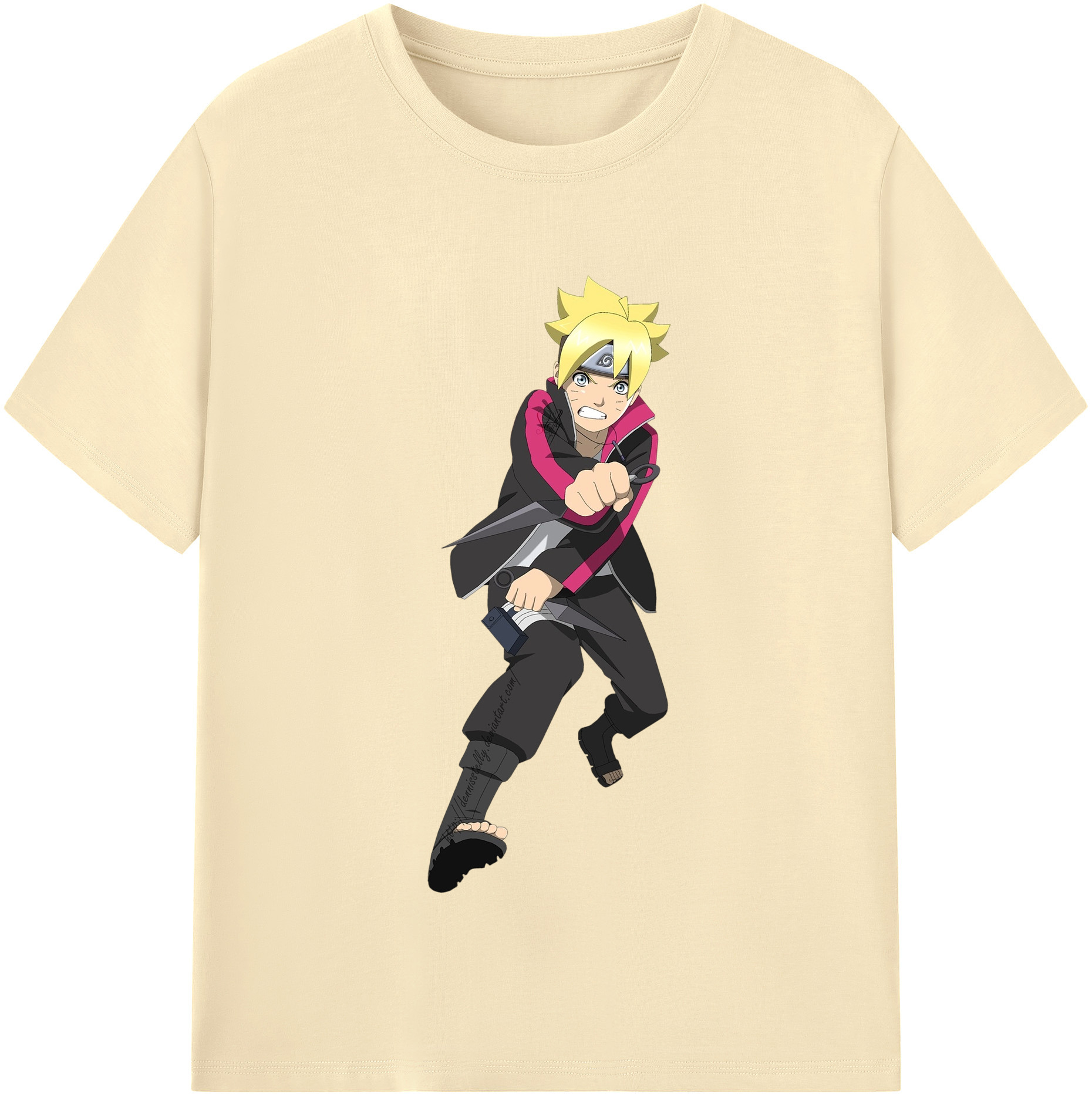 （画像用） NARUTO -ナルト- うずまき ボルト Uzumaki Boruto 綿100％半袖Tシャツ（フロントプリント）