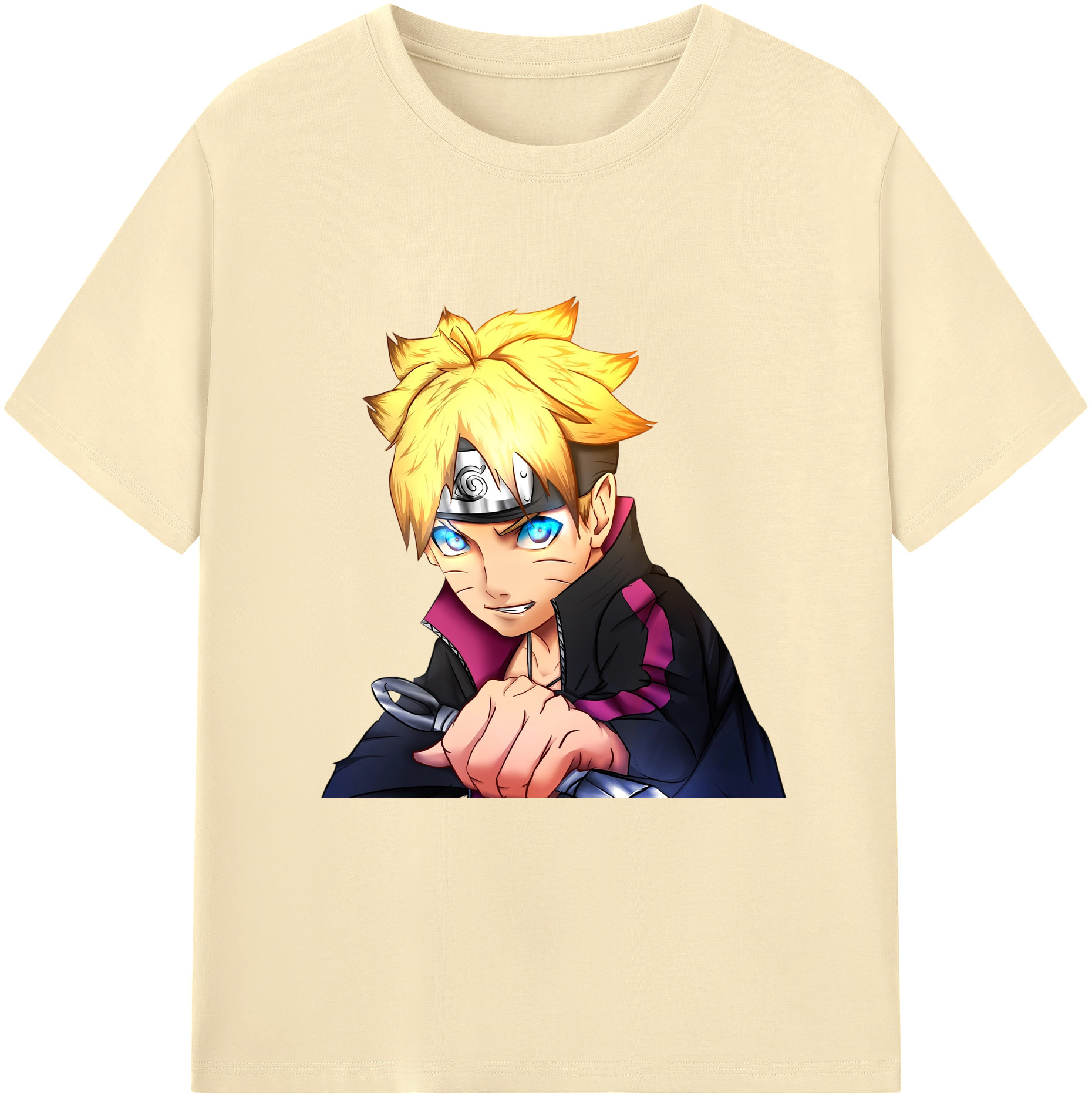 （画像用） NARUTO -ナルト- うずまき ボルト Uzumaki Boruto 綿100％半袖Tシャツ（フロントプリント）