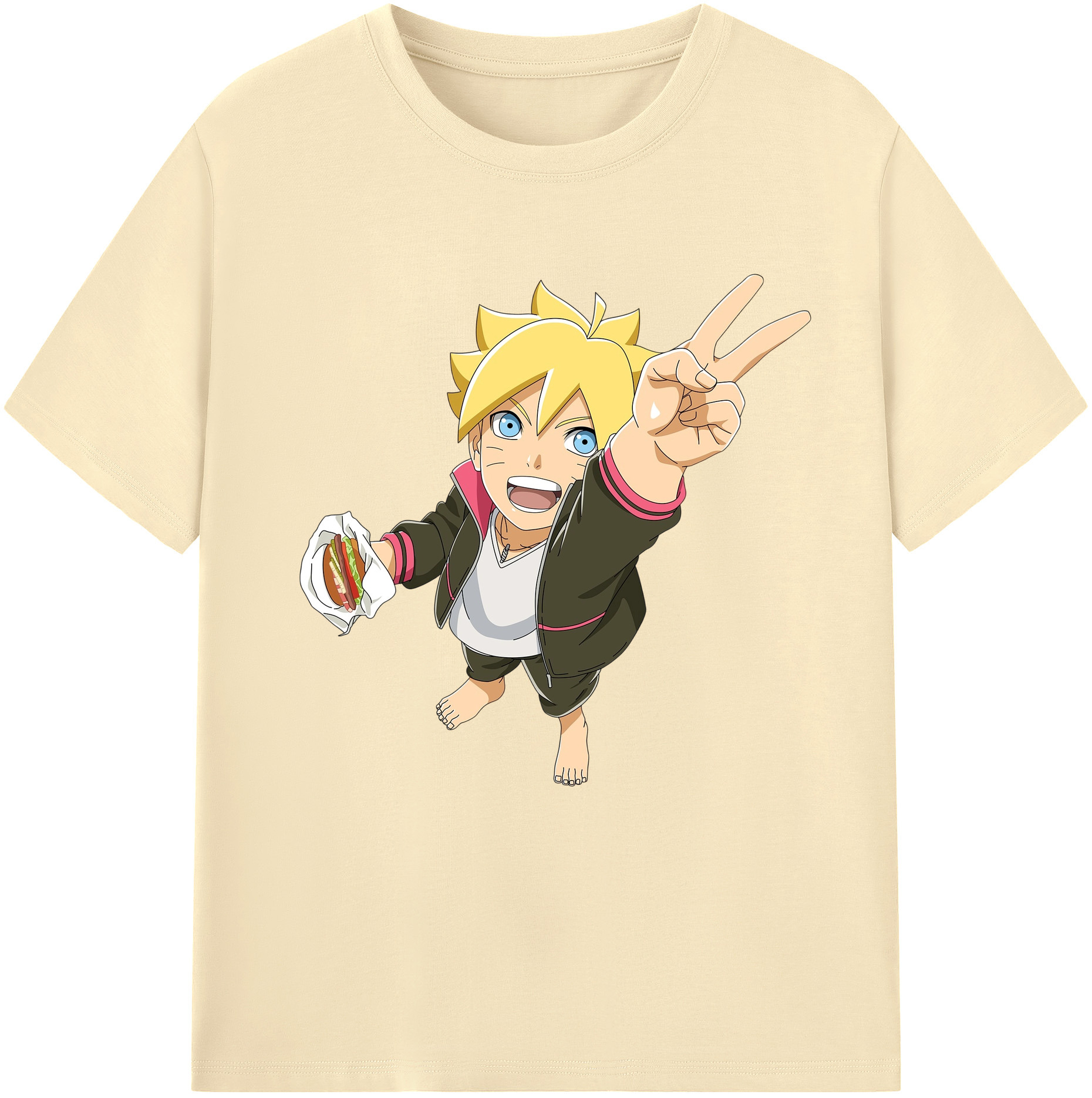 （画像用） NARUTO -ナルト- うずまき ボルト Uzumaki Boruto 綿100％半袖Tシャツ（フロントプリント）