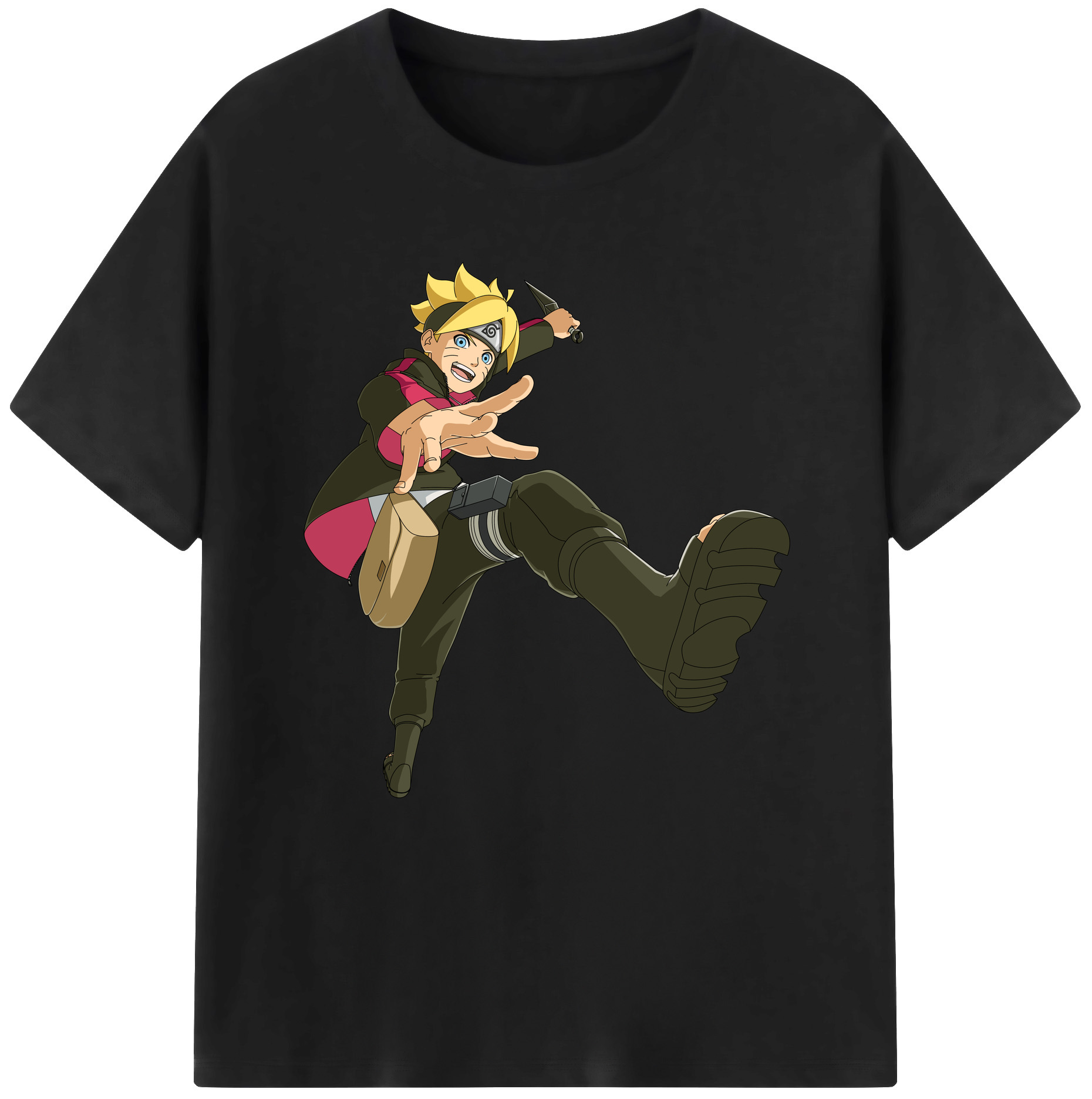 （画像用） NARUTO -ナルト- うずまき ボルト Uzumaki Boruto 綿100％半袖Tシャツ（フロントプリント）