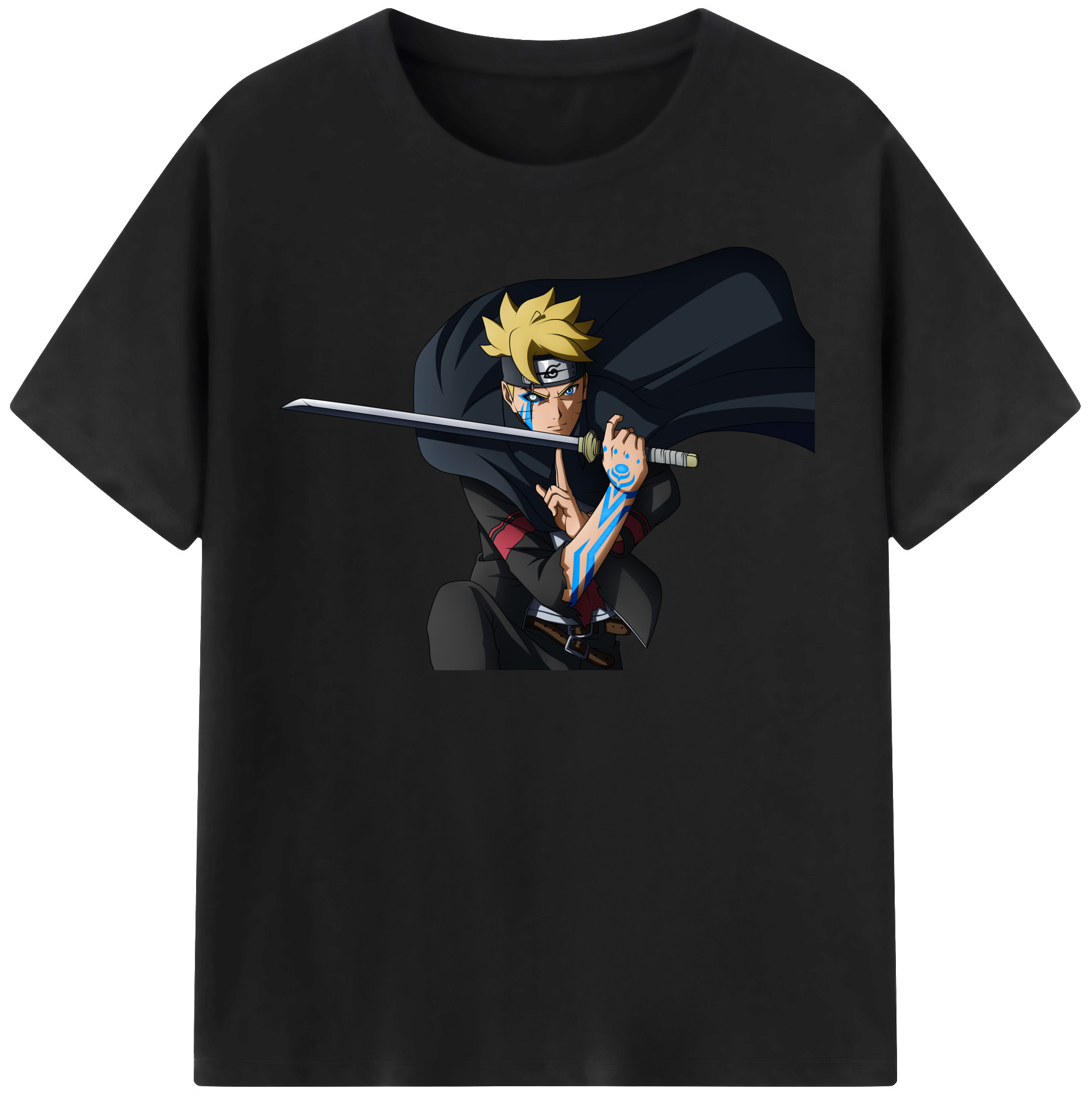 （画像用） NARUTO -ナルト- うずまき ボルト Uzumaki Boruto 綿100％半袖Tシャツ（フロントプリント）