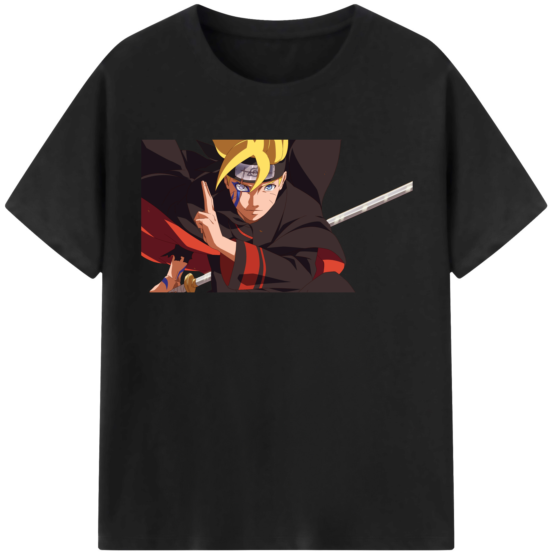 （画像用） NARUTO -ナルト- うずまき ボルト Uzumaki Boruto 綿100％半袖Tシャツ（フロントプリント）
