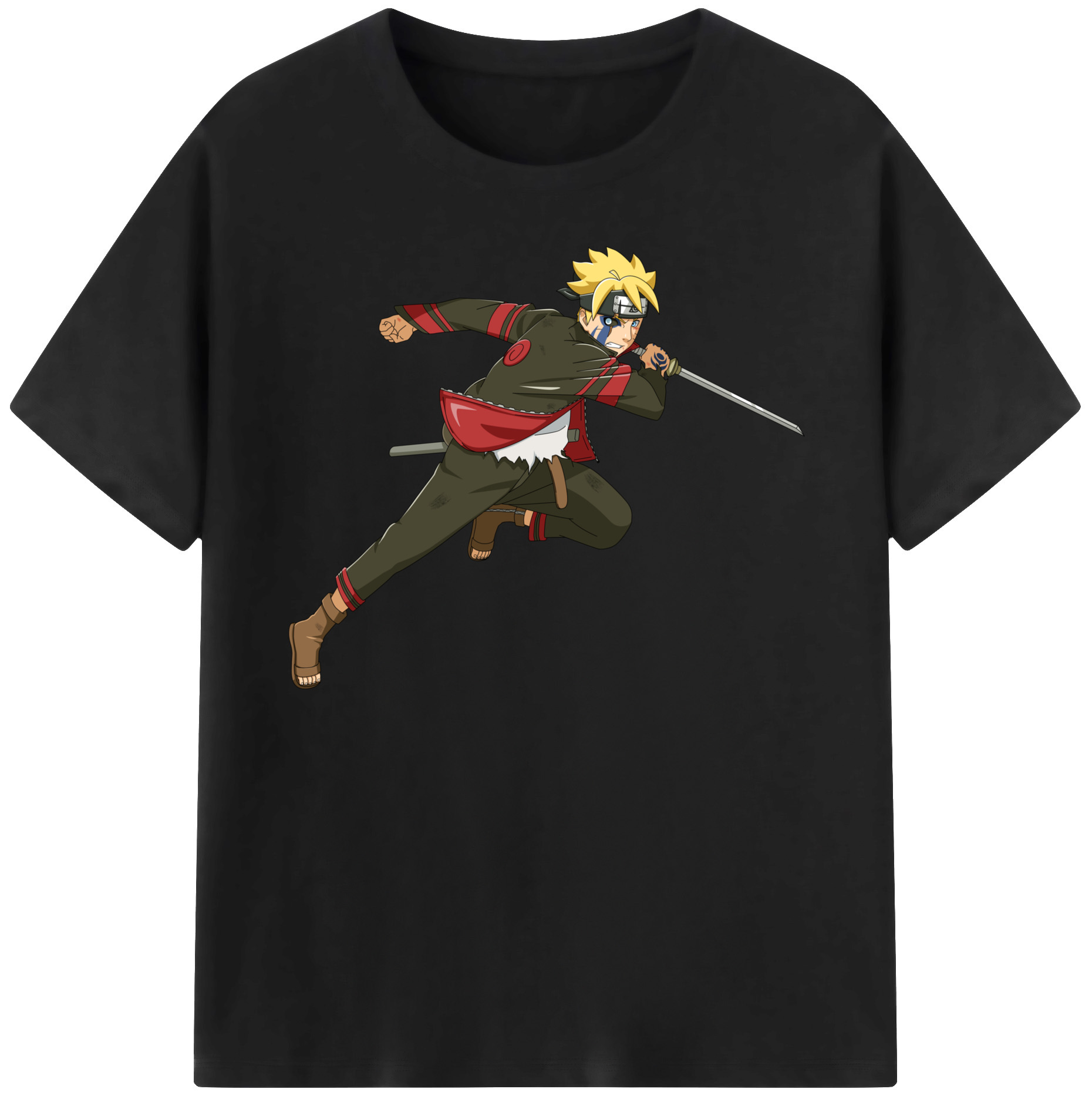 （画像用） NARUTO -ナルト- うずまき ボルト Uzumaki Boruto 綿100％半袖Tシャツ（フロントプリント）