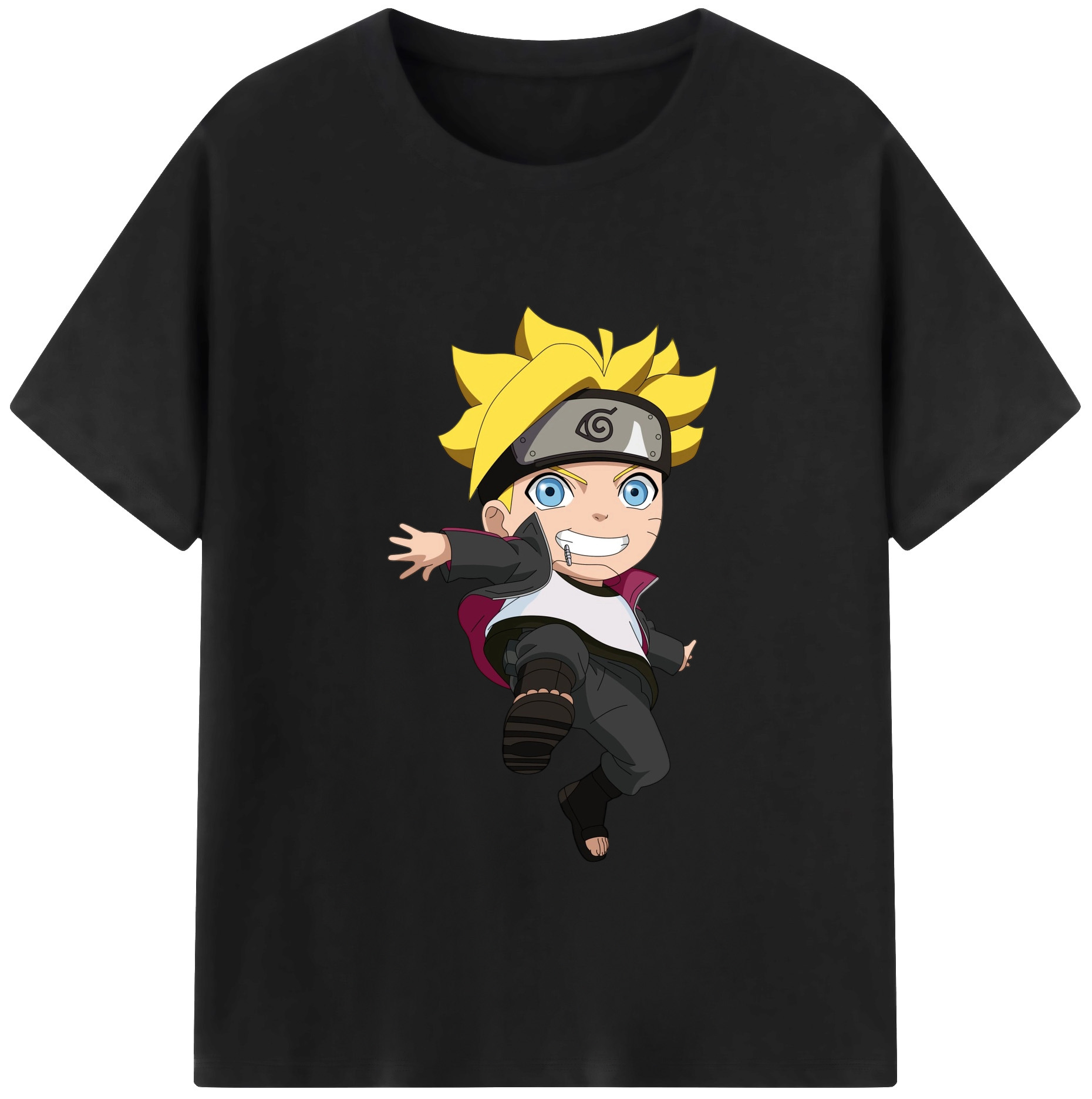 （画像用） NARUTO -ナルト- うずまき ボルト Uzumaki Boruto 綿100％半袖Tシャツ（フロントプリント）