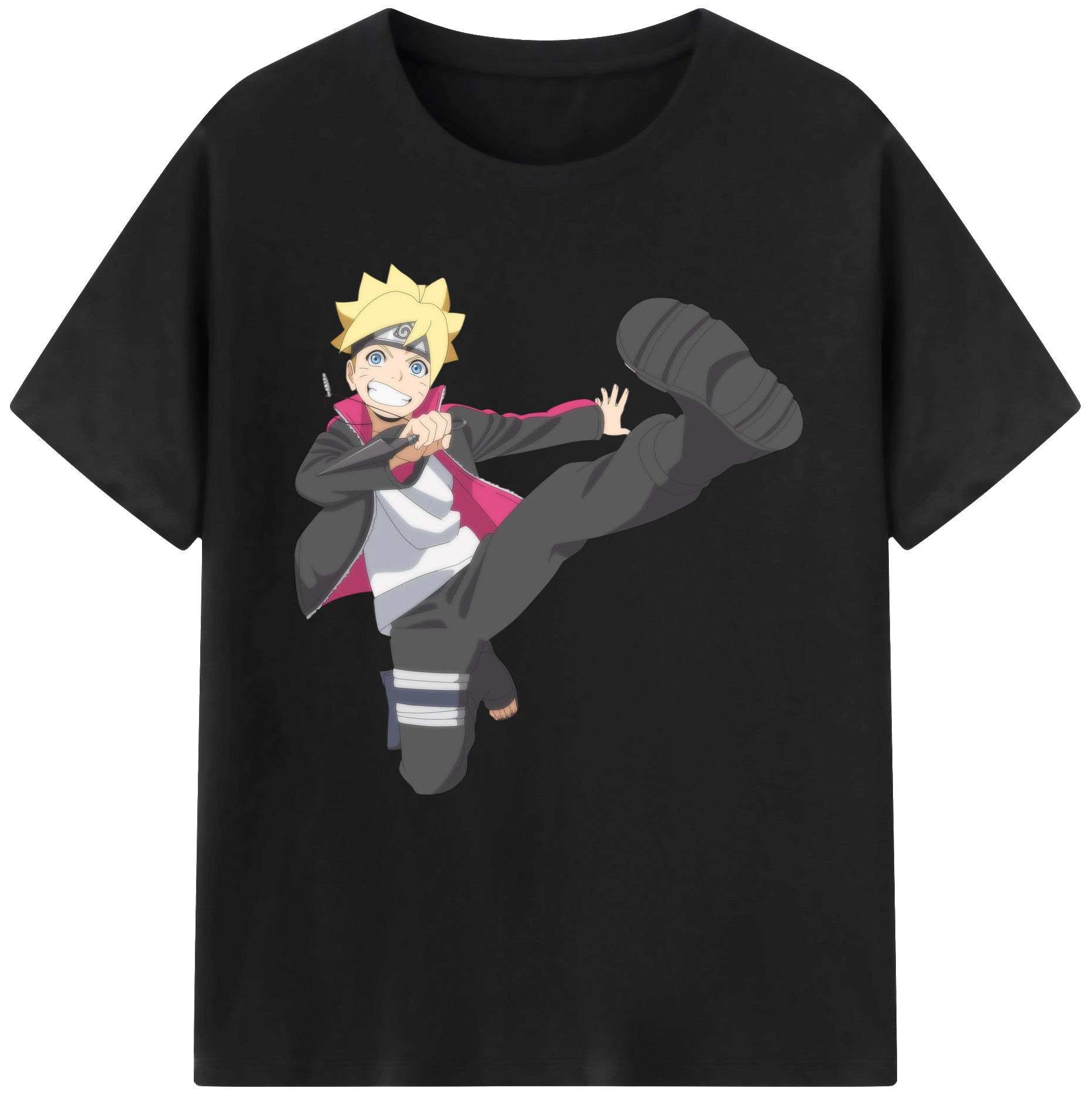 （画像用） NARUTO -ナルト- うずまき ボルト Uzumaki Boruto 綿100％半袖Tシャツ（フロントプリント）