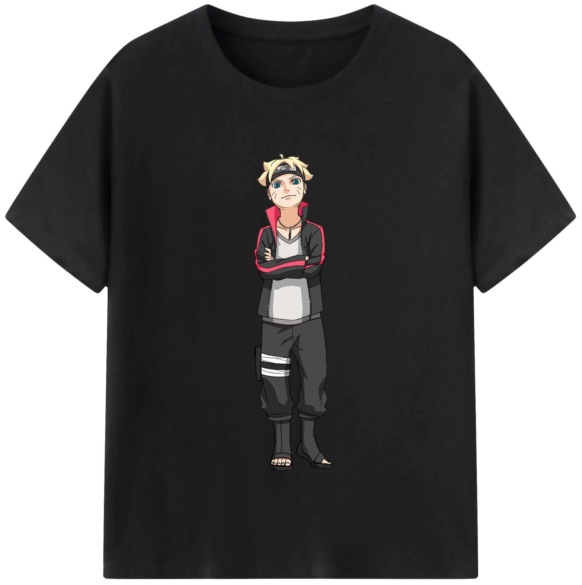 （画像用） NARUTO -ナルト- うずまき ボルト Uzumaki Boruto 綿100％半袖Tシャツ（フロントプリント）
