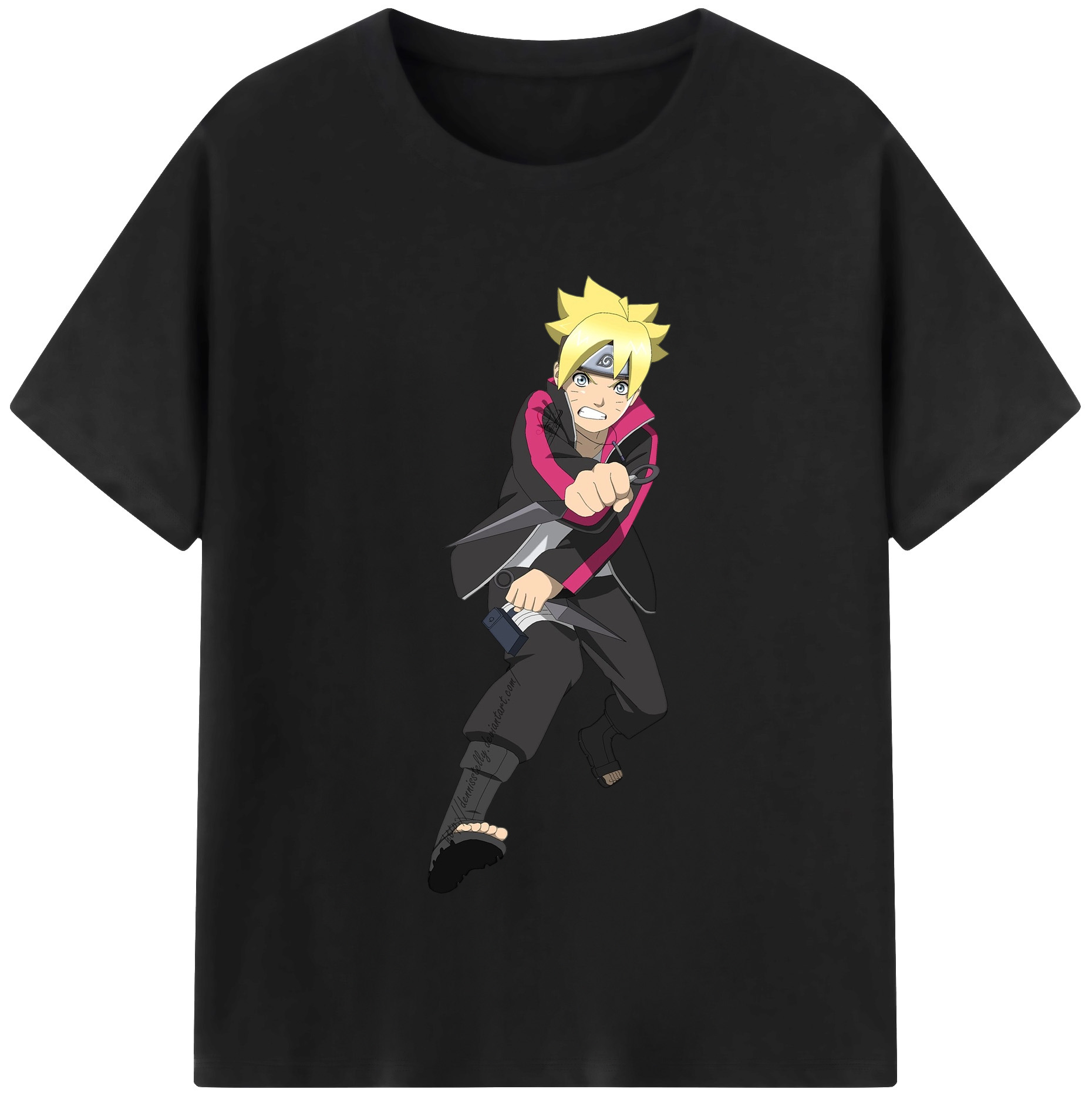 （画像用） NARUTO -ナルト- うずまき ボルト Uzumaki Boruto 綿100％半袖Tシャツ（フロントプリント）